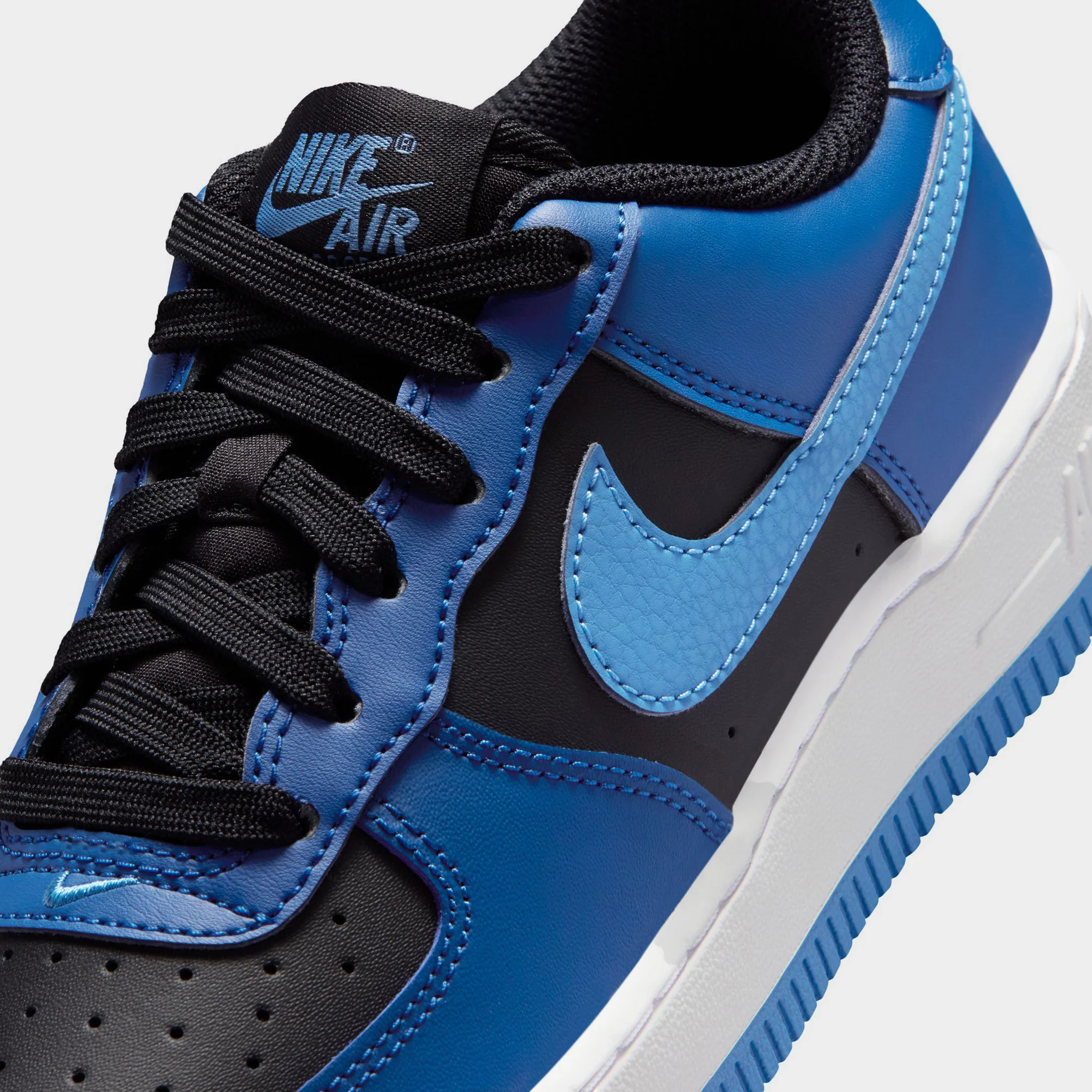 Nike Air Force 1 GS Black / Dutch Blue - Court Blue - Image 6