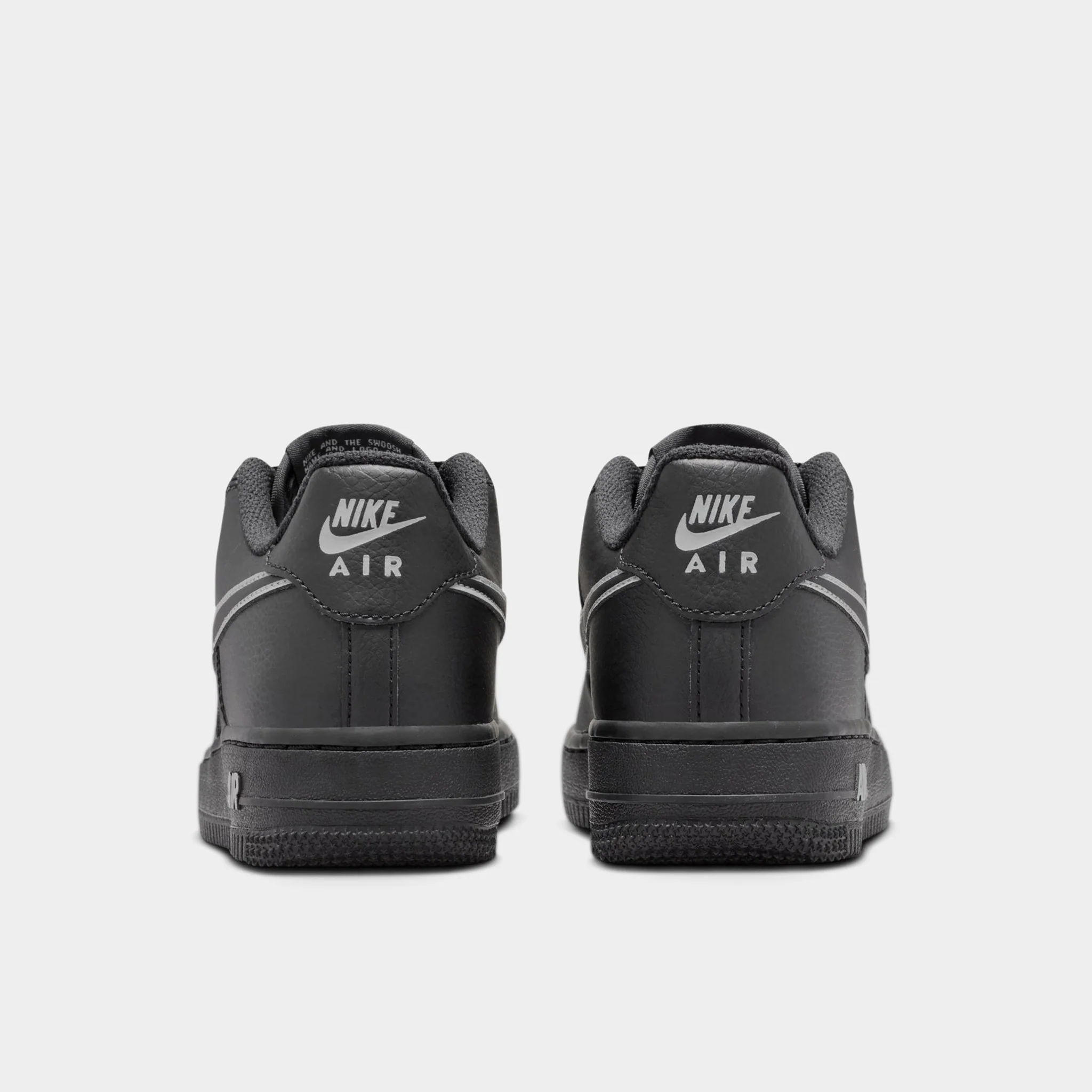 Nike Air Force 1 GS Black / Light Smoke Grey - Image 4