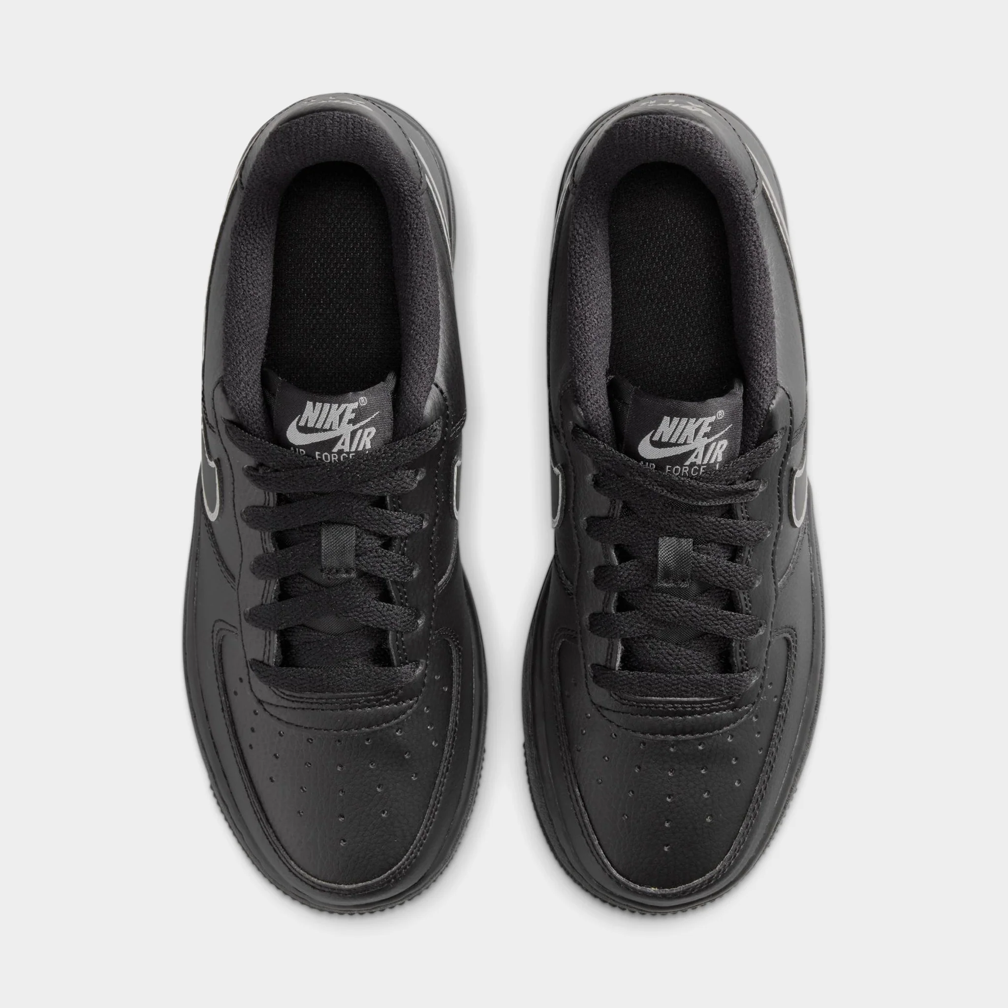 Nike Air Force 1 GS Black / Light Smoke Grey - Image 5