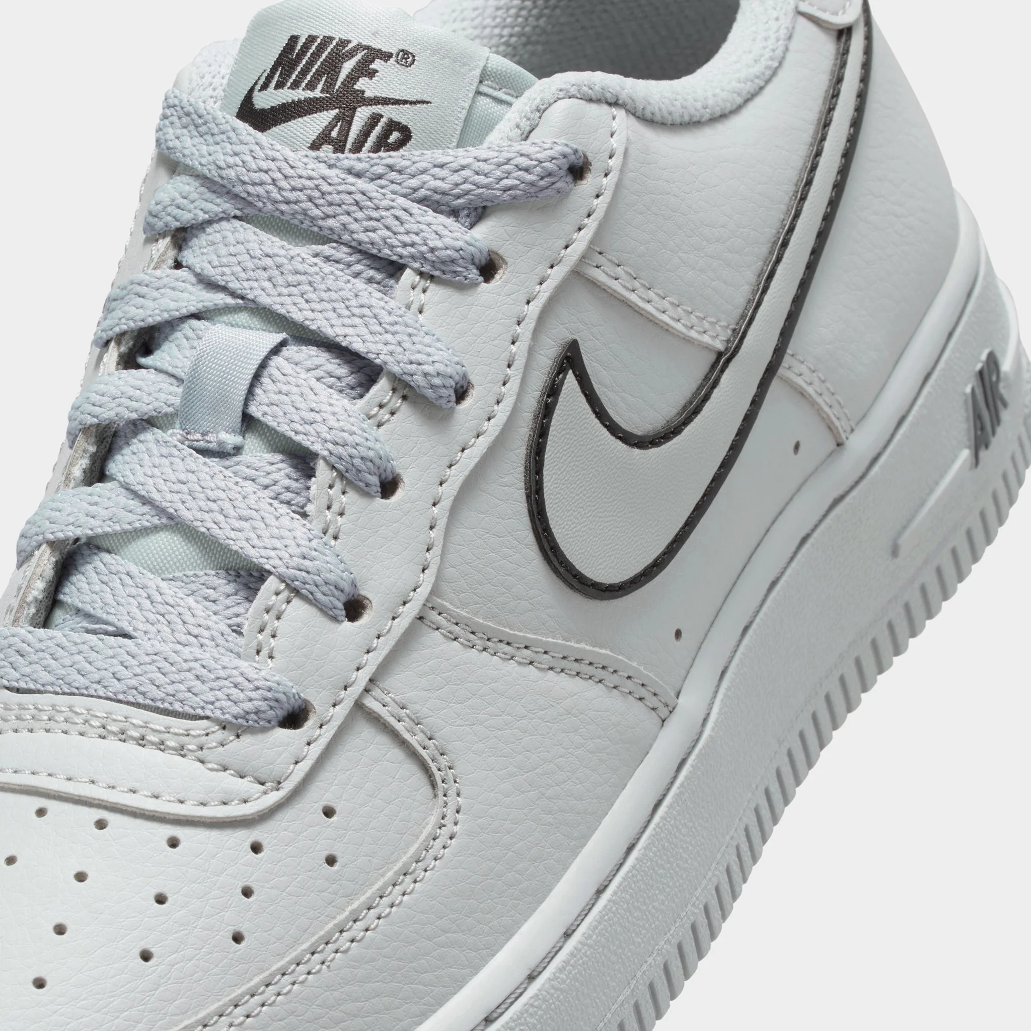 Nike Air Force 1 GS Light Smoke Grey / Black - Image 3