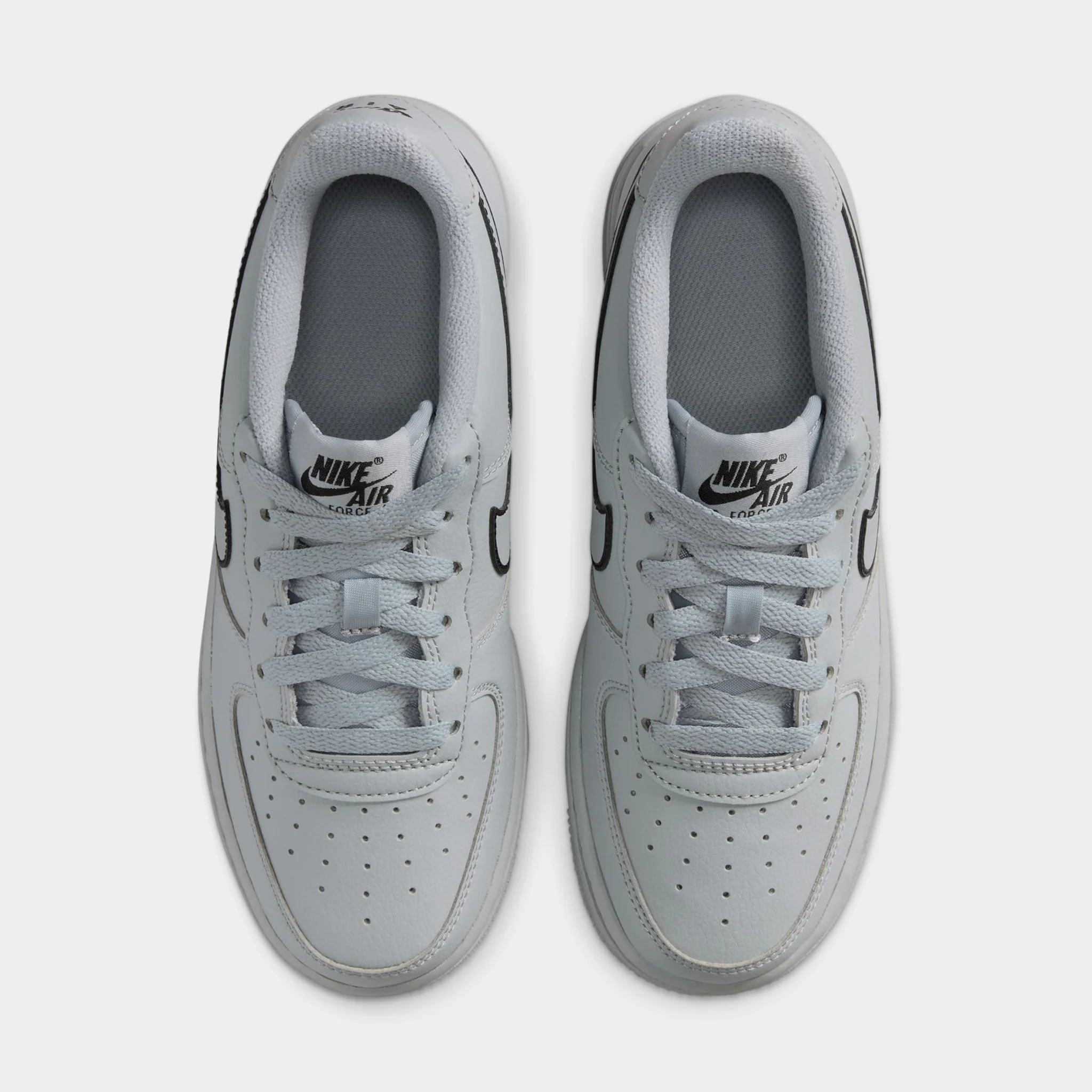 Nike Air Force 1 GS Light Smoke Grey / Black - Image 5