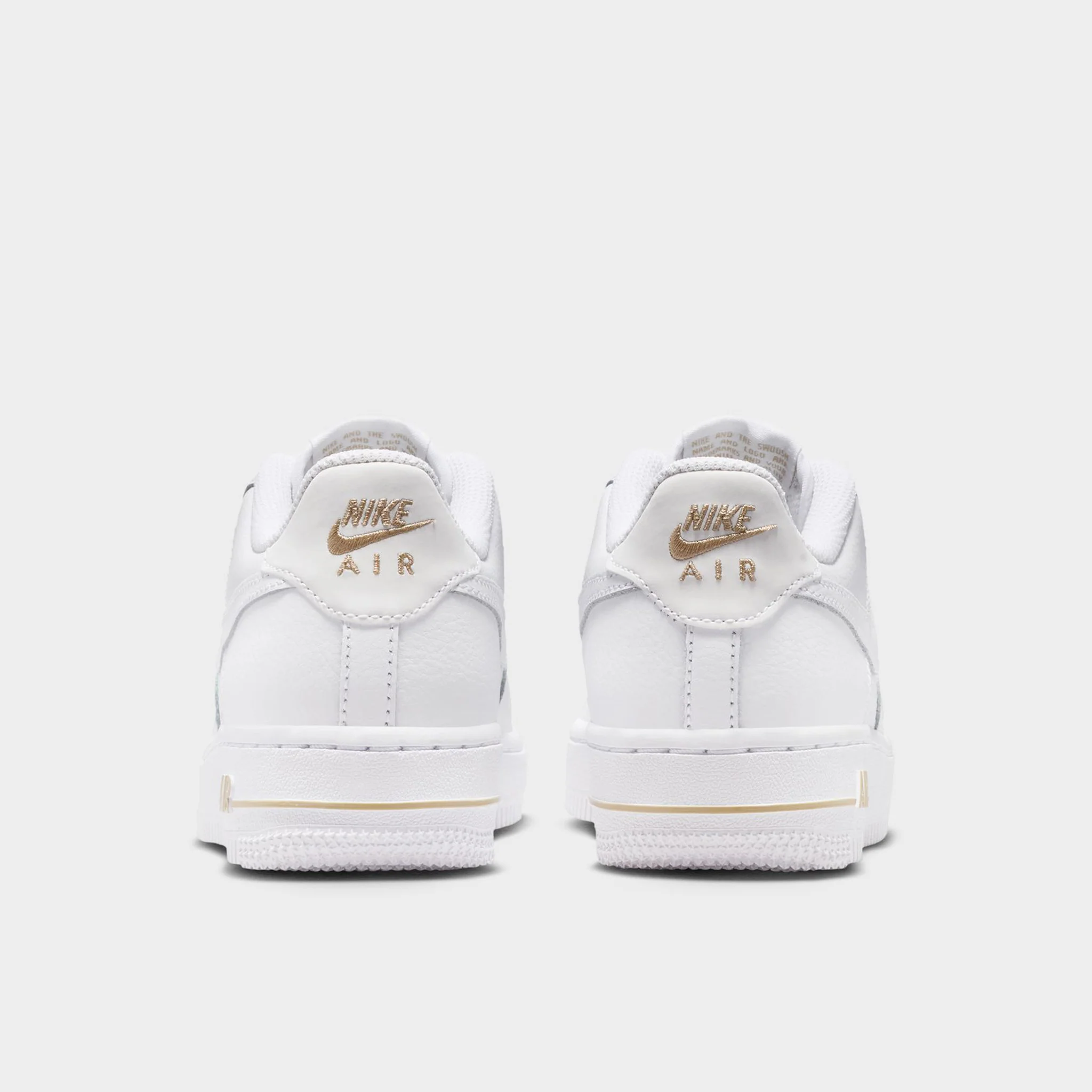 Nike Air Force 1 GS White / Desert Khaki - Metallic Silver - Image 4