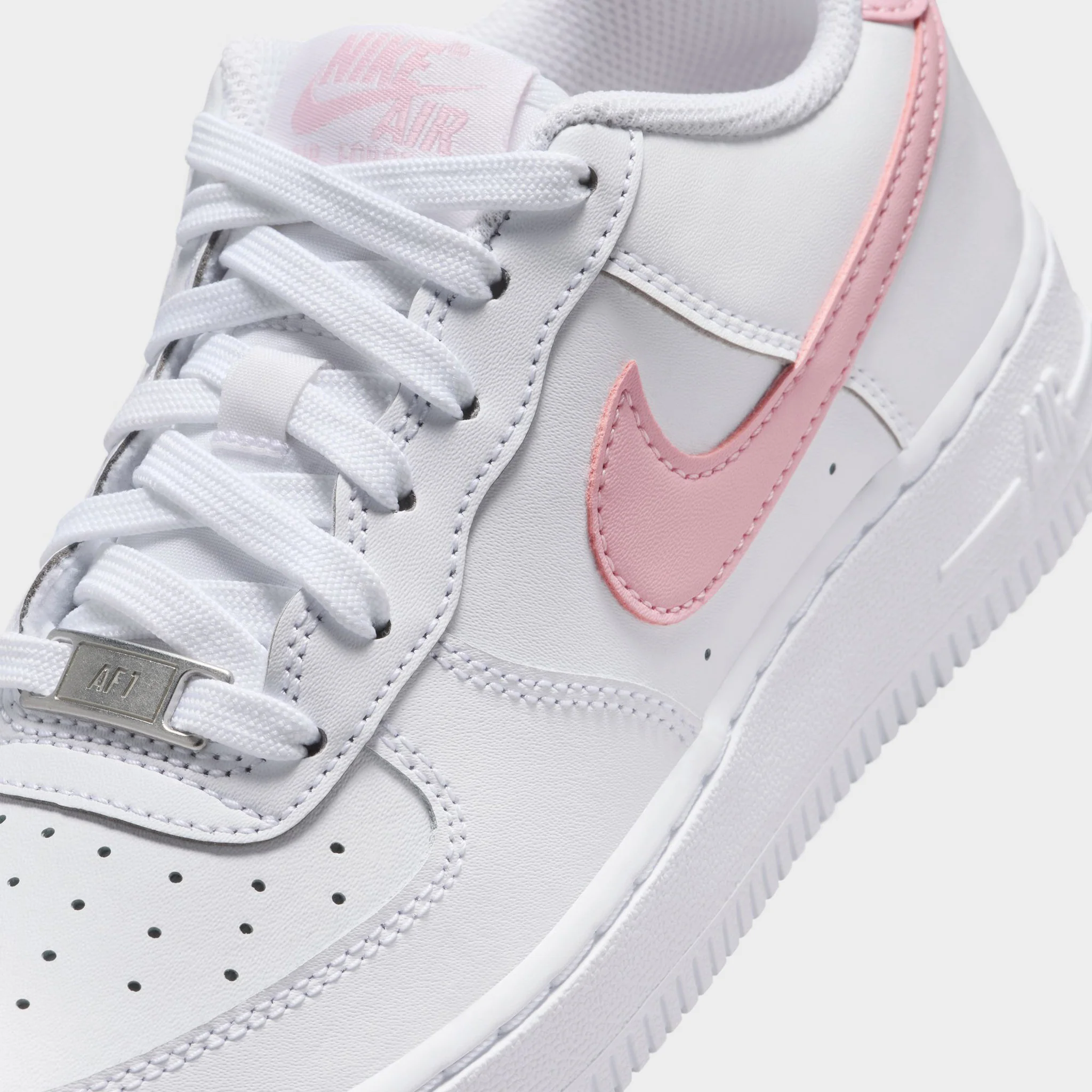 Nike Air Force 1 GS White / Medium Soft Pink - White - Image 3