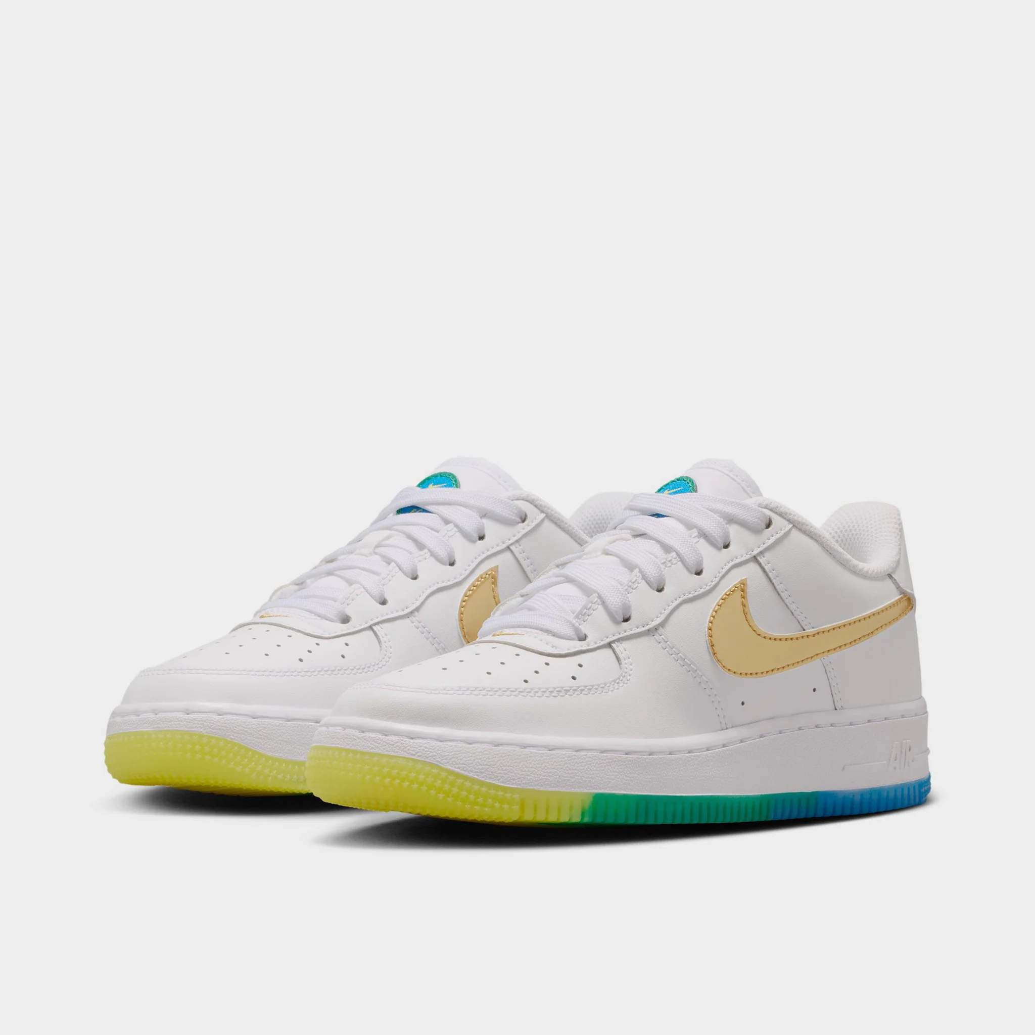 Nike Air Force 1 GS World Cup White / Metallic Gold - Soar Sonic Yellow - Image 2
