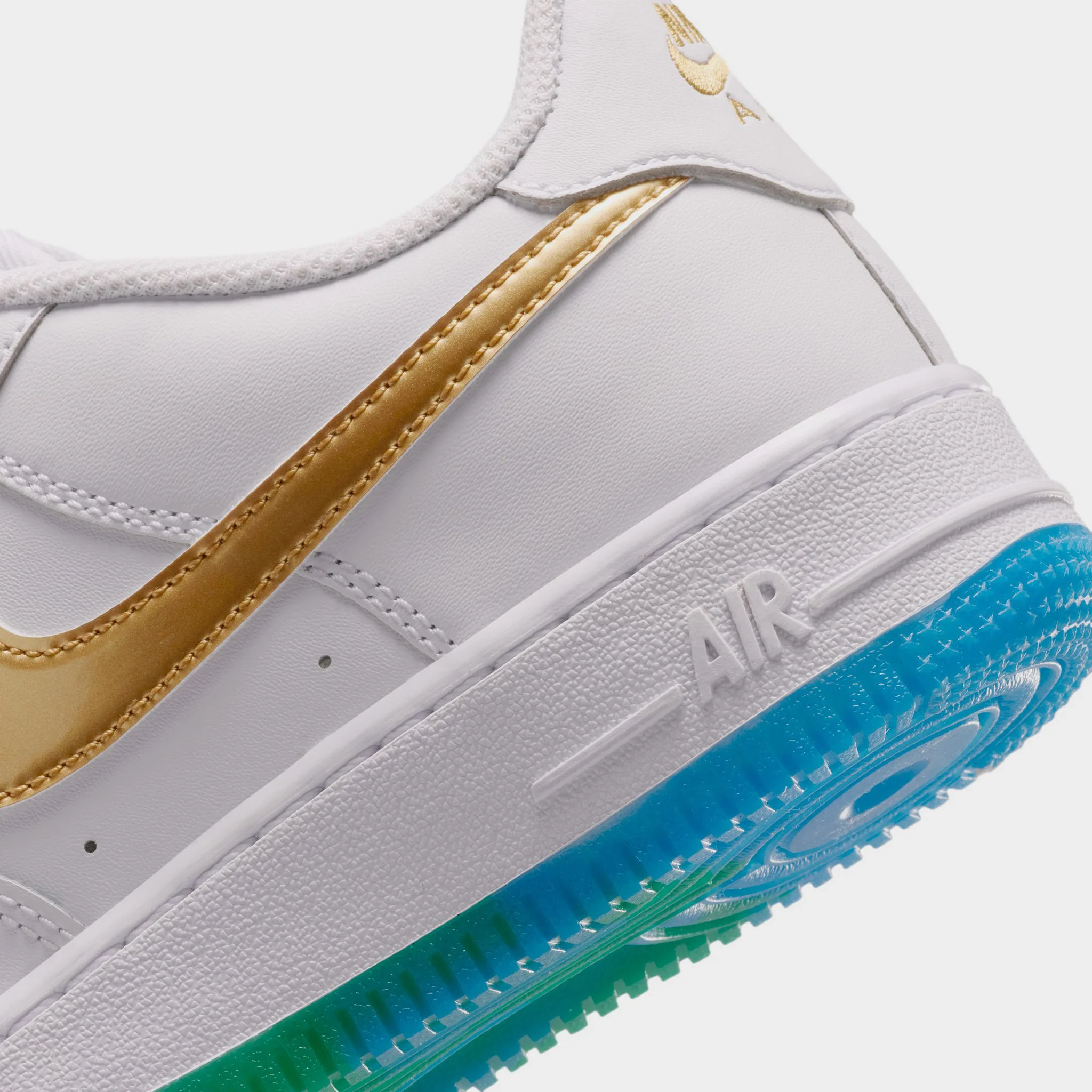Nike Air Force 1 GS World Cup White / Metallic Gold - Soar Sonic Yellow - Image 4