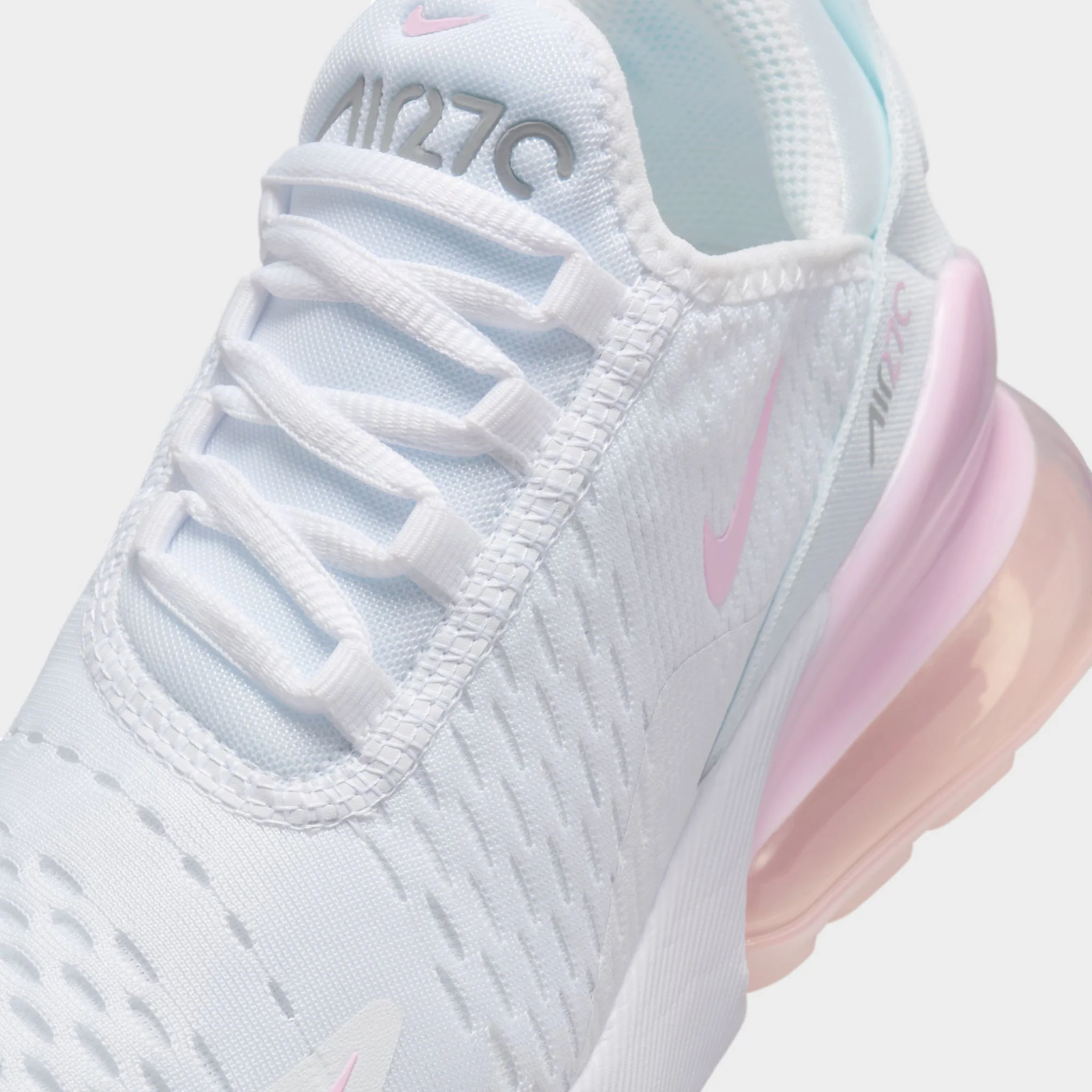 Nike Air Max 270 GS White / Pink Foam - Light Smoke Grey - Image 3