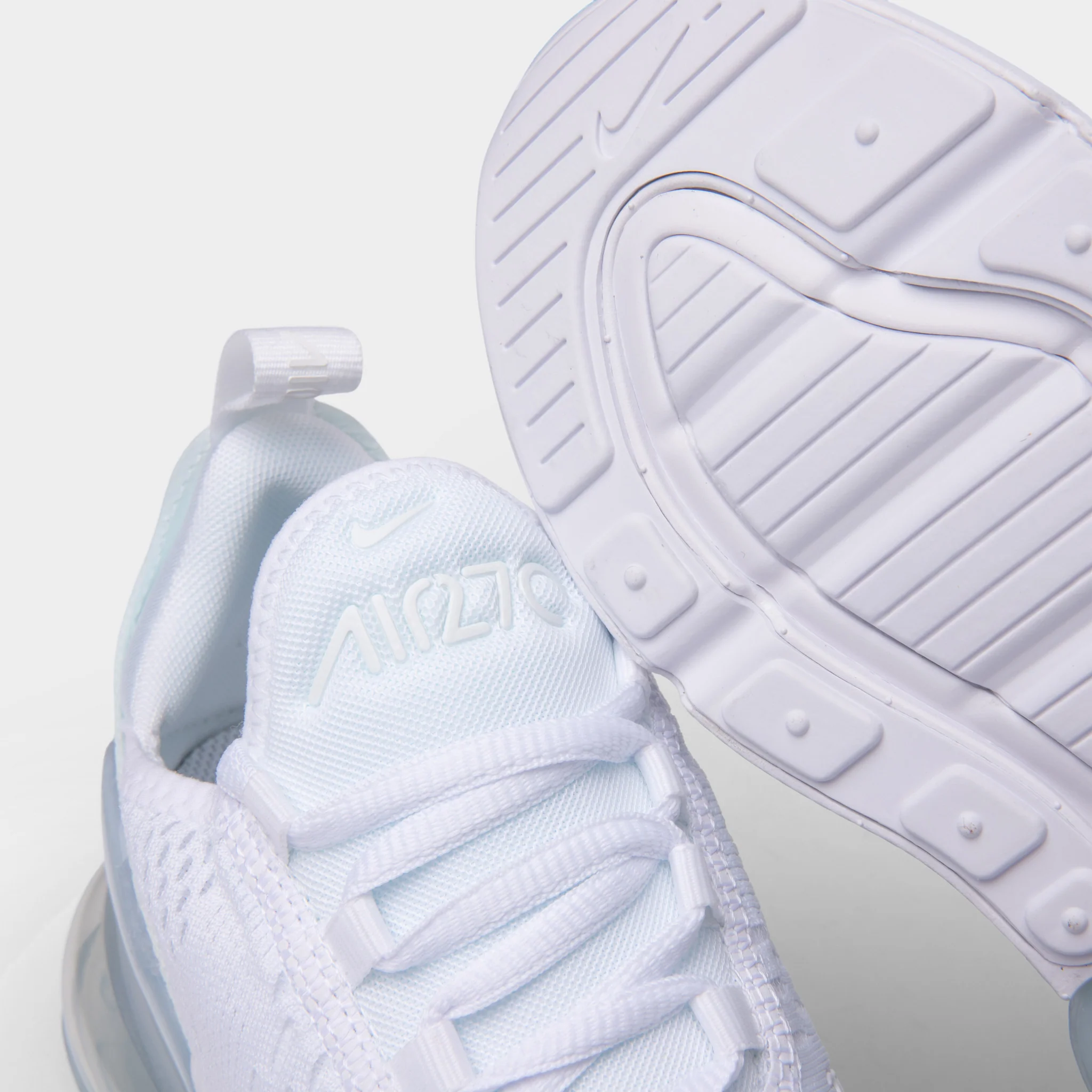 Nike Air Max 270 GS White / White - Metallic Silver - Image 3