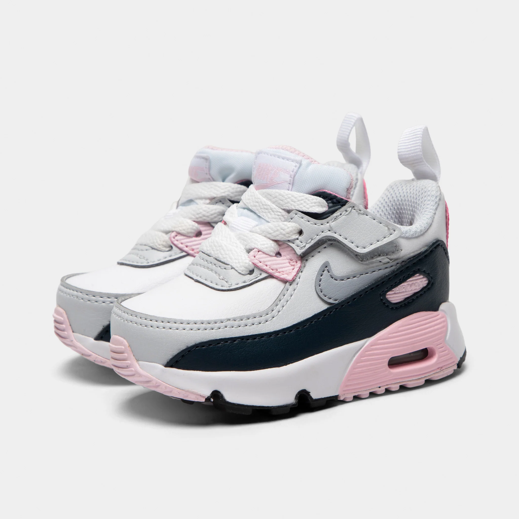 Nike Air Max 90 Easy On TD White / Pink Foam - Armoury Navy - Image 2
