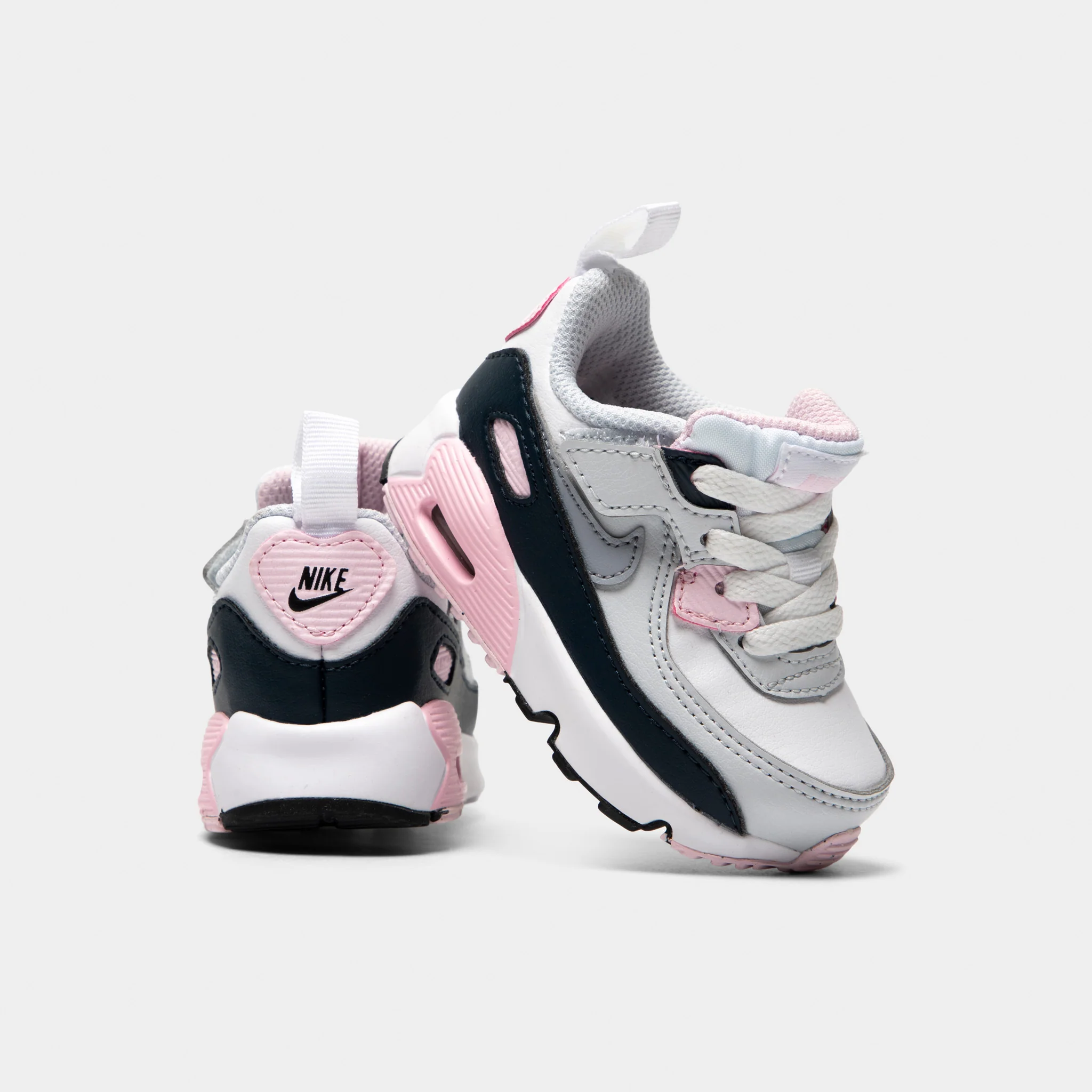 Nike Air Max 90 Easy On TD White / Pink Foam - Armoury Navy - Image 3
