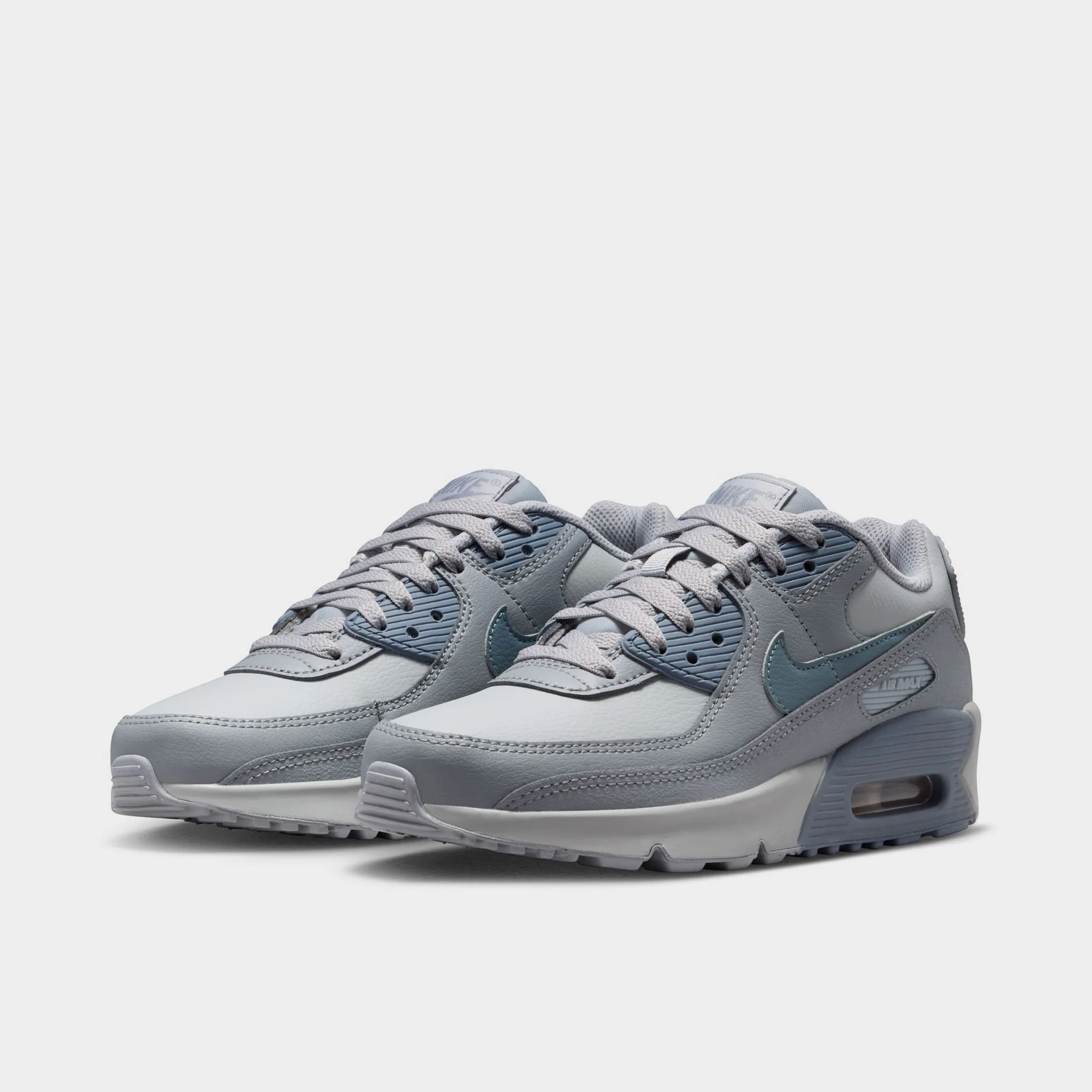 Nike Air Max 90 GS Wolf Grey / Armory Blue - Stealth - Image 2