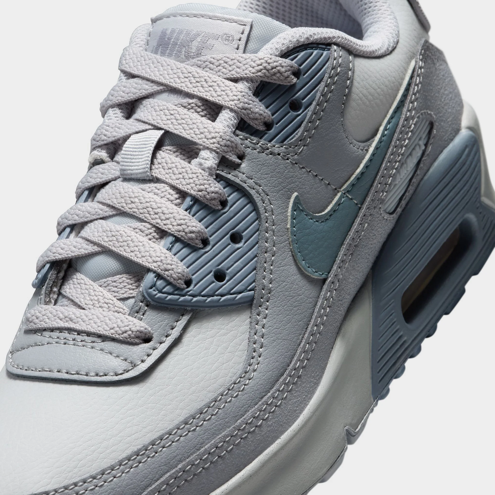 Nike Air Max 90 GS Wolf Grey / Armory Blue - Stealth - Image 3