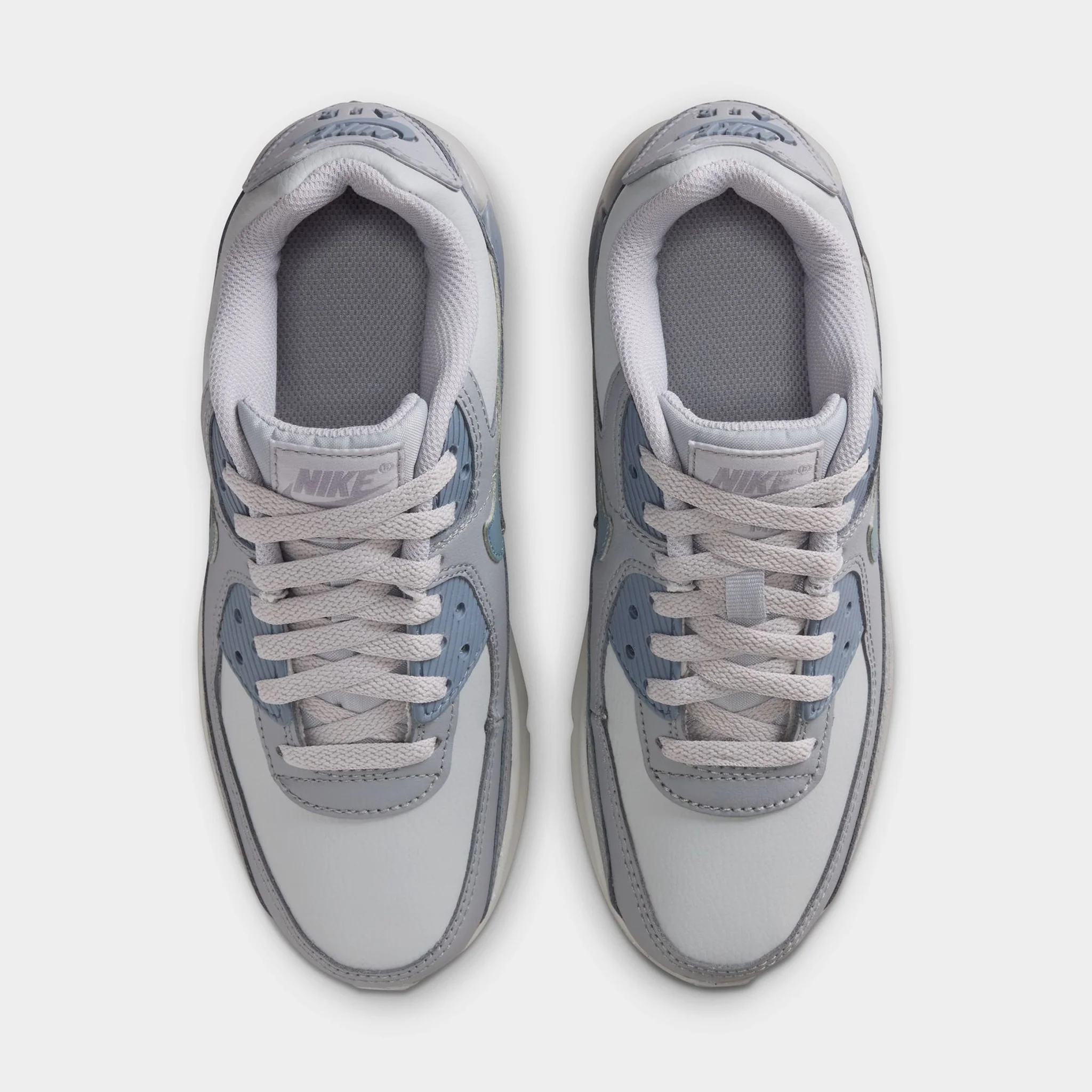 Nike Air Max 90 GS Wolf Grey / Armory Blue - Stealth - Image 5
