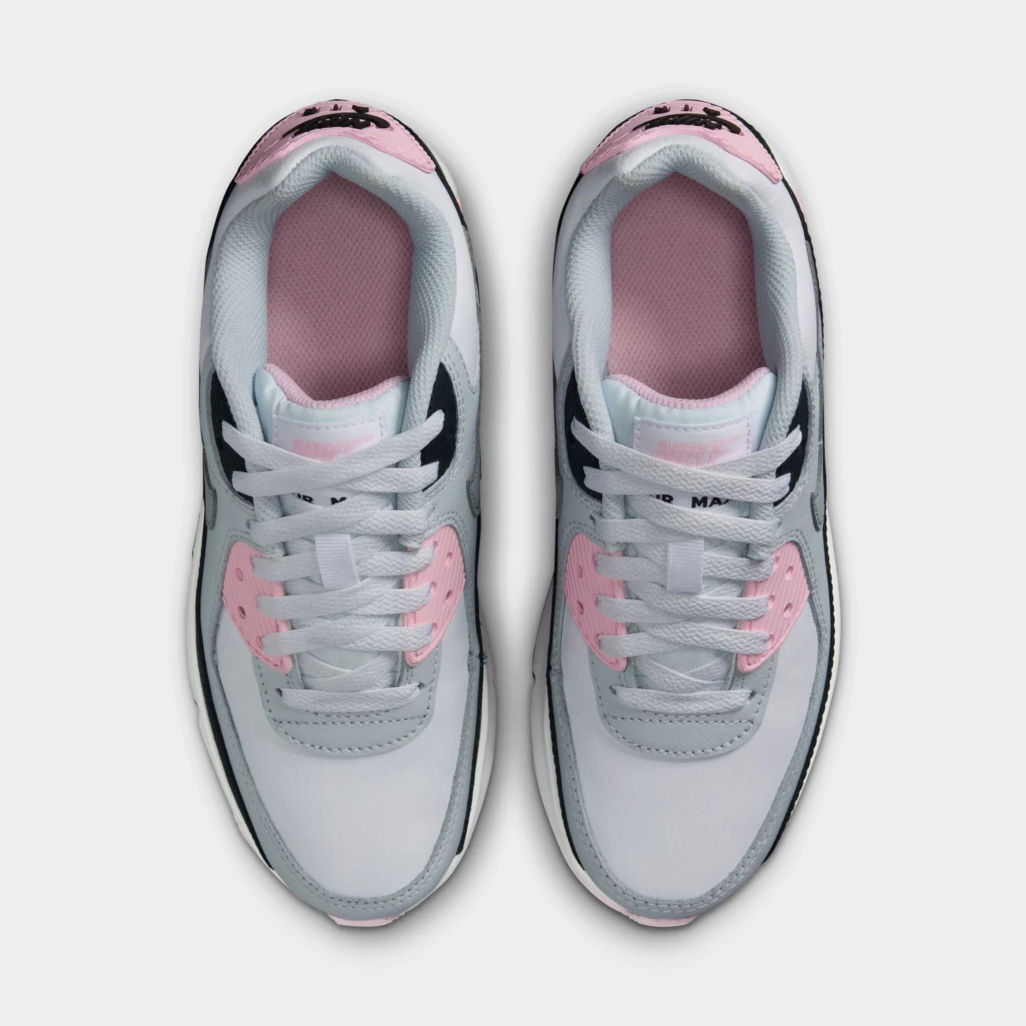 Nike Air Max 90 LTR GS White / Wolf Grey - Pink Foam - Image 5