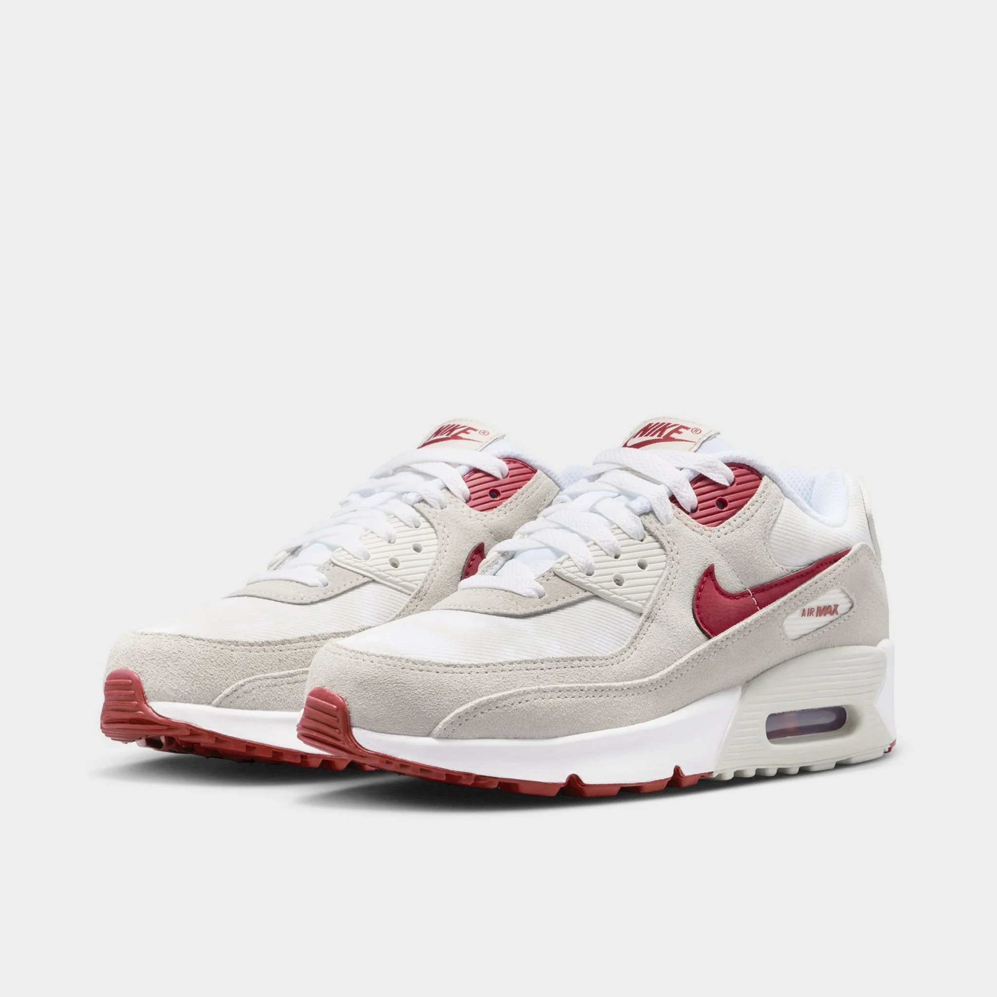Nike Air Max 90 SE GS White / Team Crimson - Light Bone - Image 2