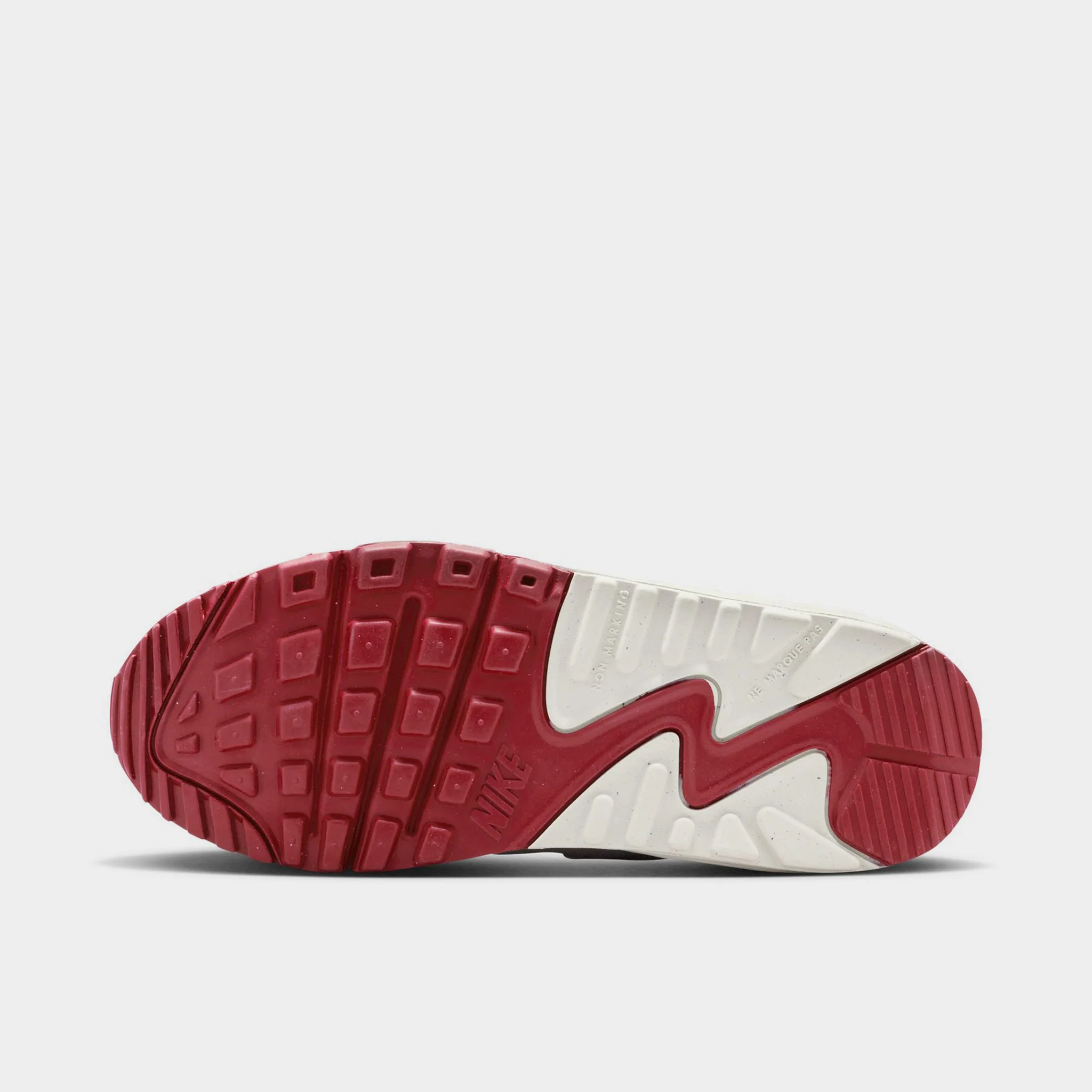 Nike Air Max 90 SE GS White / Team Crimson - Light Bone - Image 8