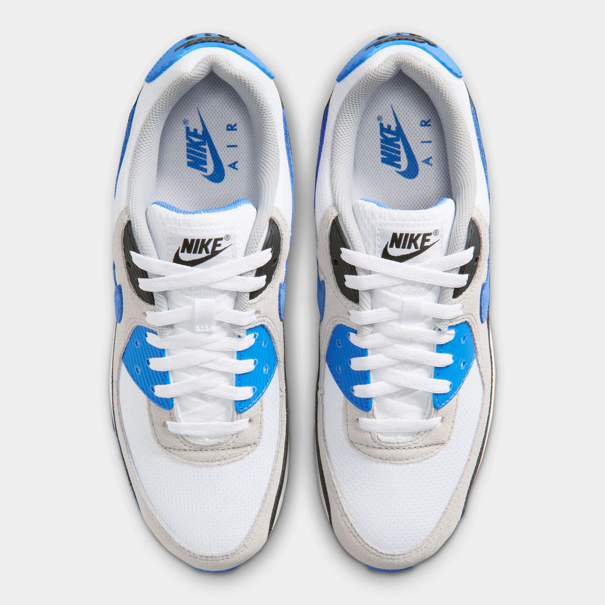 Nike Air Max 90 White / Blue Crystal - Lt Smoke - Image 6