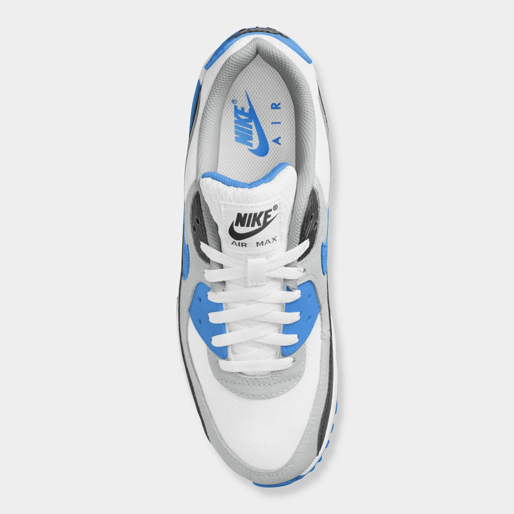 Nike Air Max 90 White / Blue Crystal - Lt Smoke - Image 7