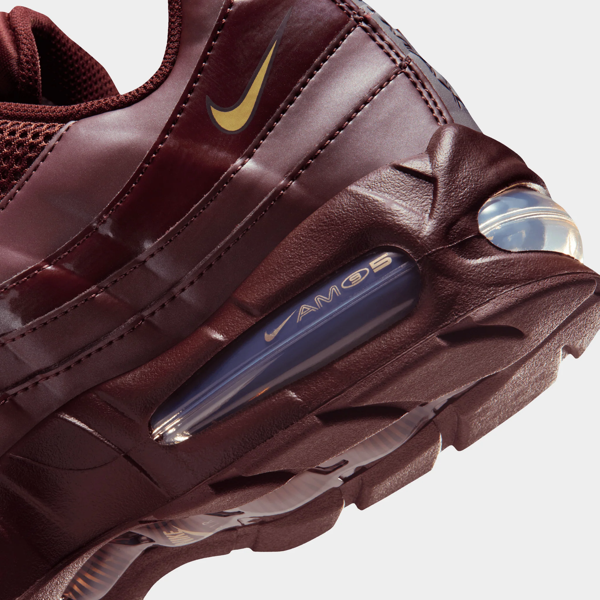 Nike Air Max 95 Big Bubble SE Burgundy / Gold - Image 3