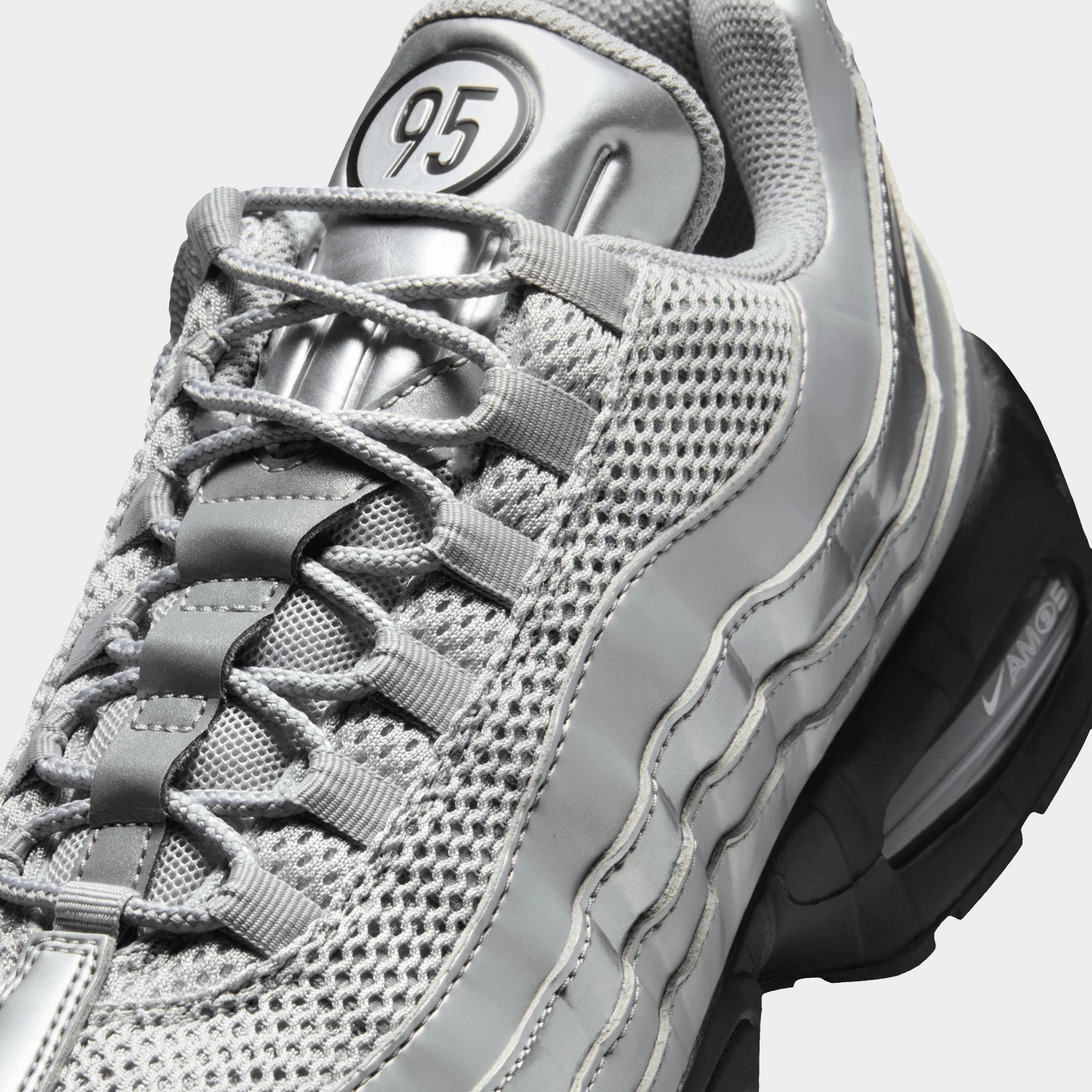 Nike Air Max 95 Big Bubble SE Silver / Black - Image 3