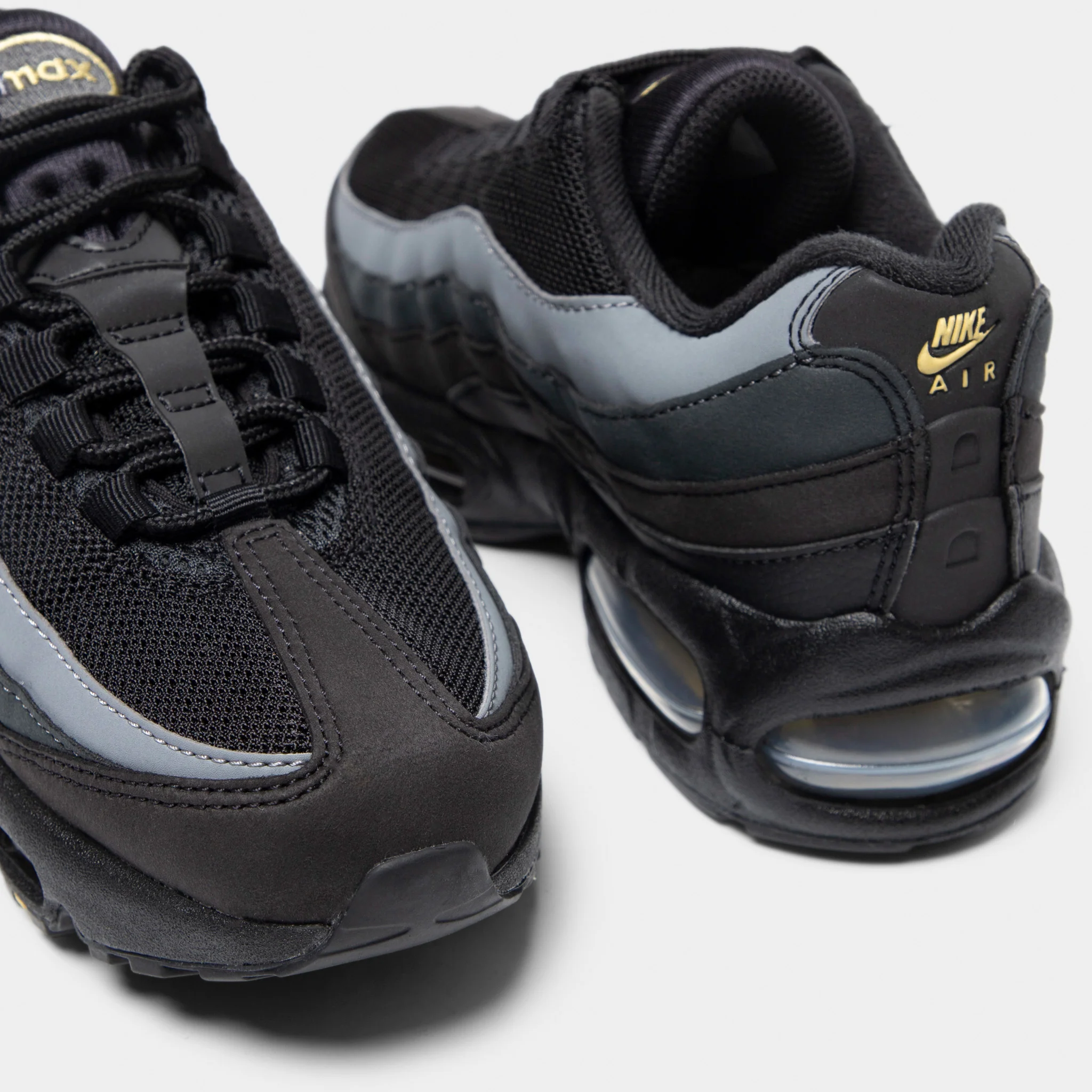 Nike Air Max 95 GS Black / Buff Gold - Anthrachite - Image 3