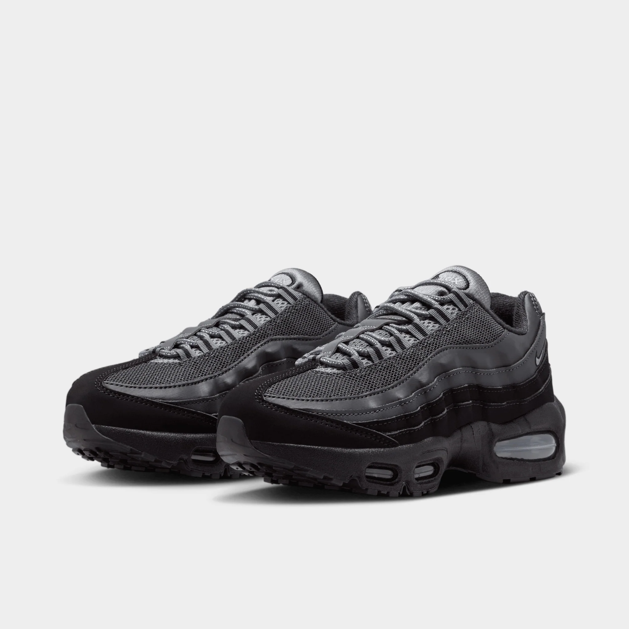 Nike Air Max 95 GS Black / Metallic Silver - Lime - Image 2