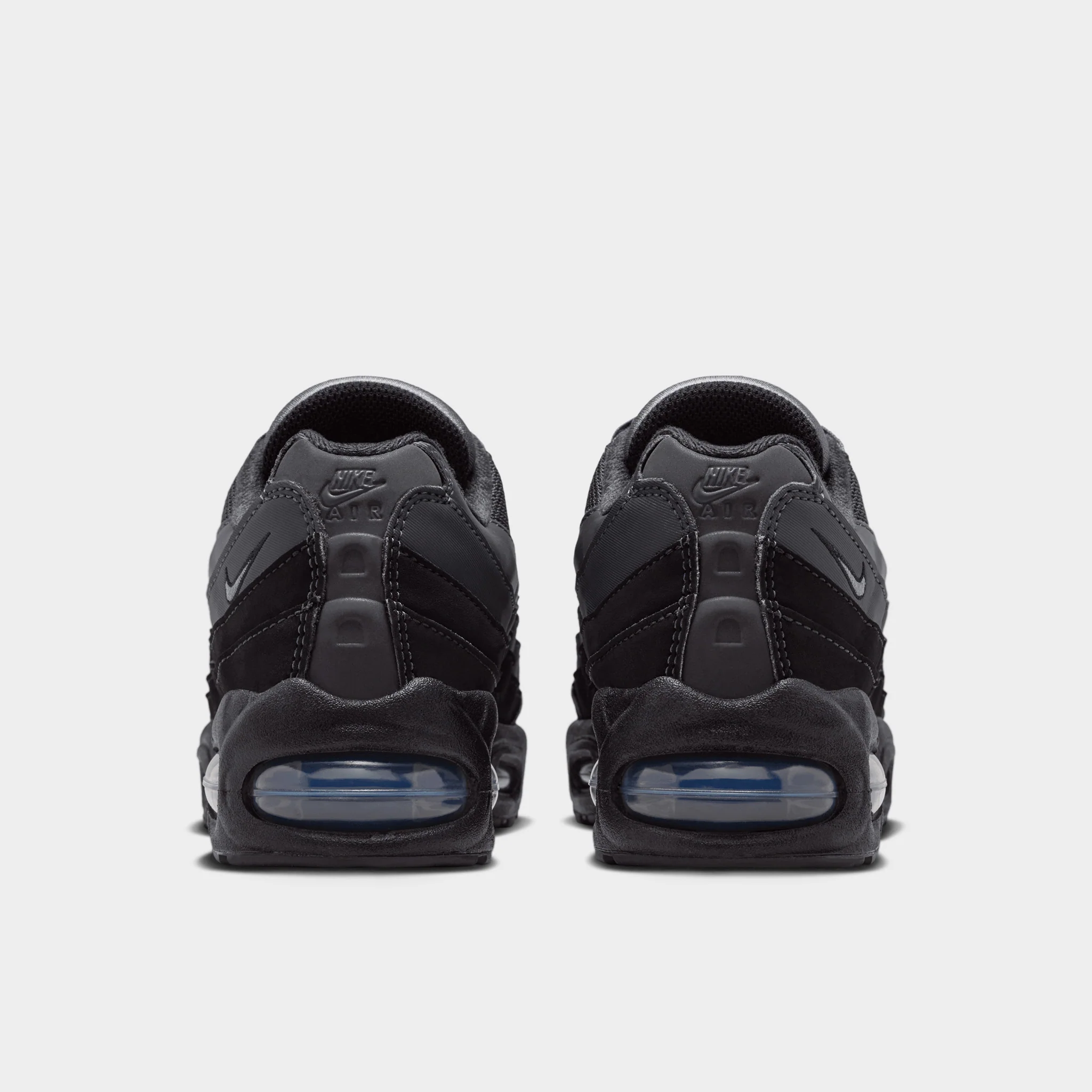 Nike Air Max 95 GS Black / Metallic Silver - Lime - Image 4
