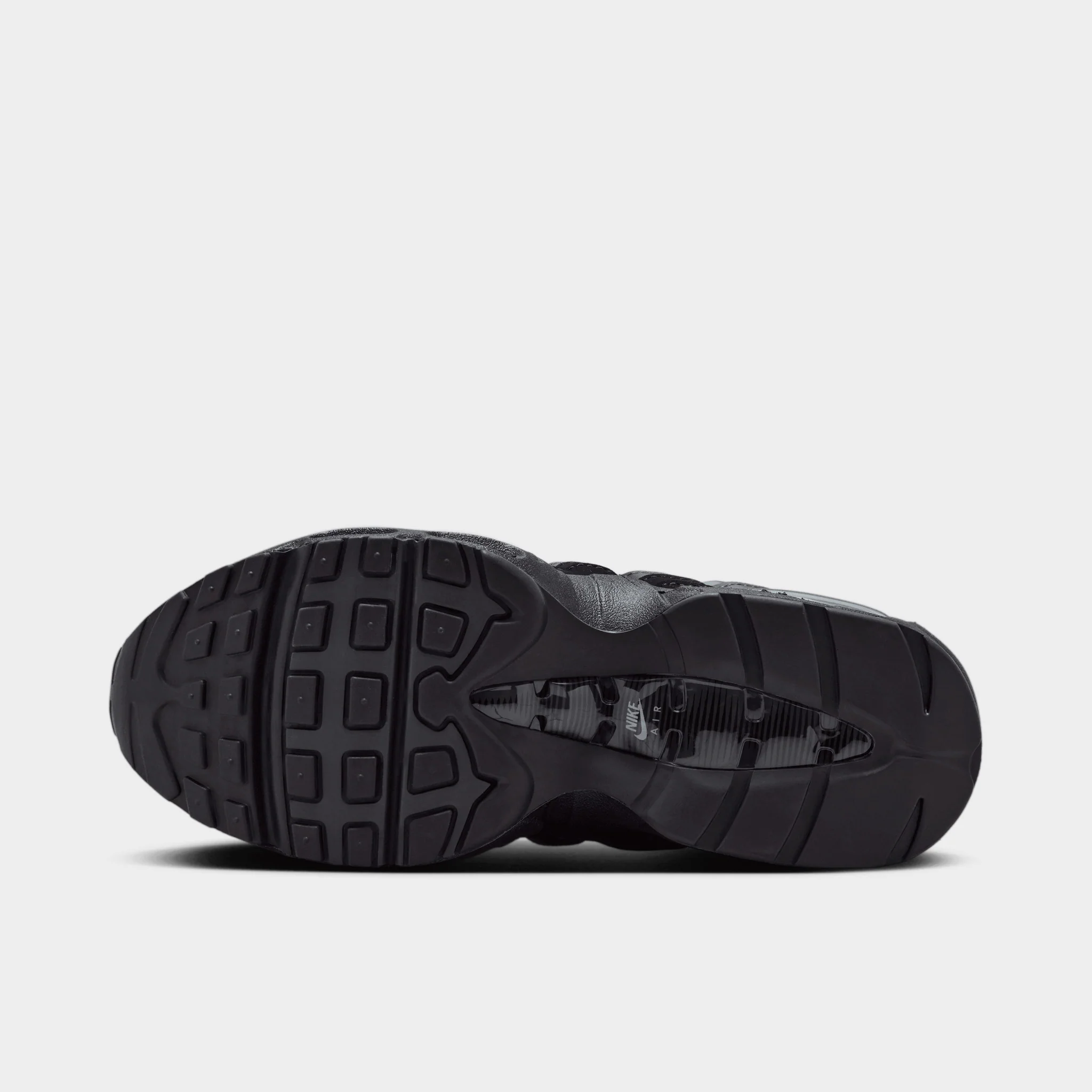 Nike Air Max 95 GS Black / Metallic Silver - Lime - Image 6