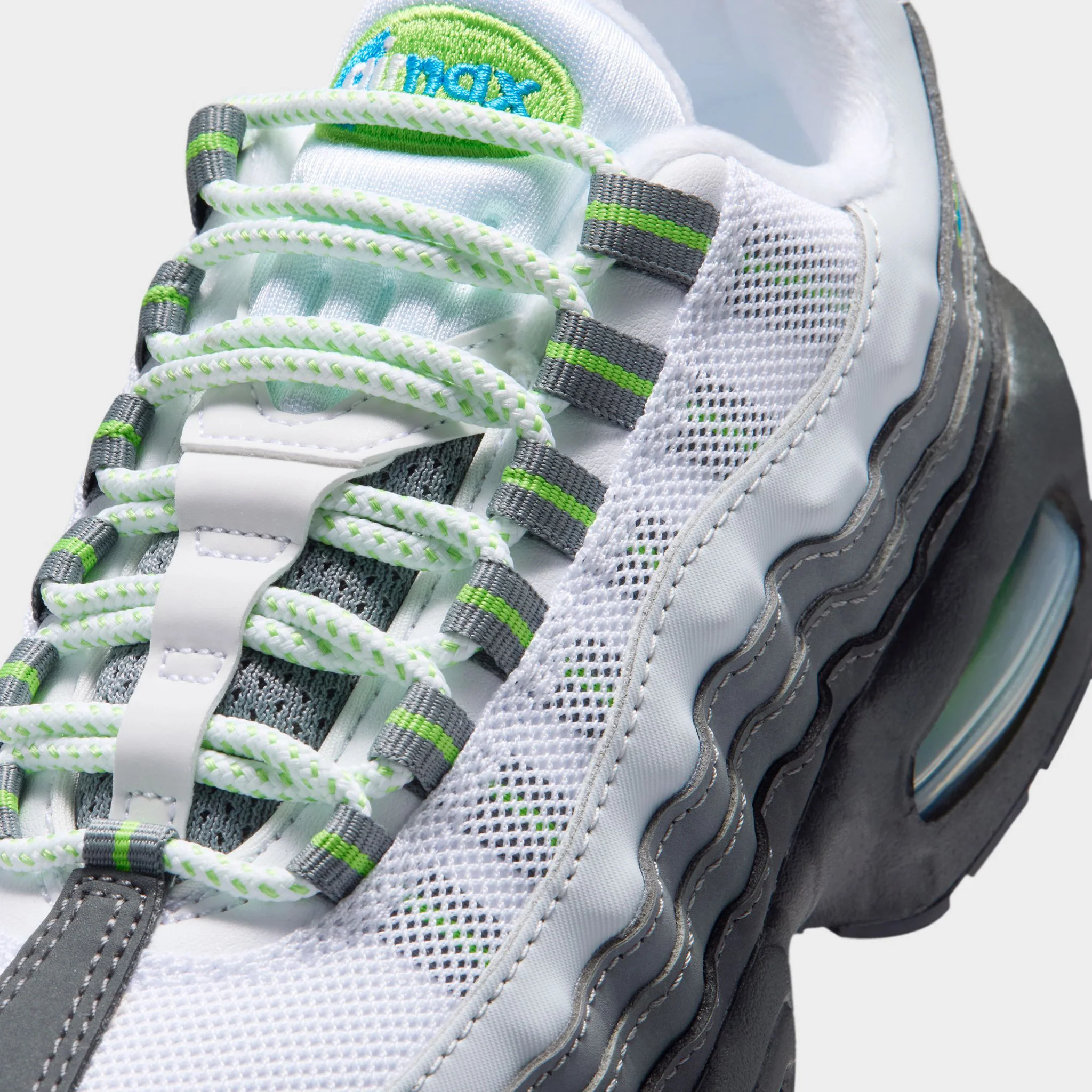 Nike Air Max 95 GS Black / Photo Blue - Action Green - Image 3