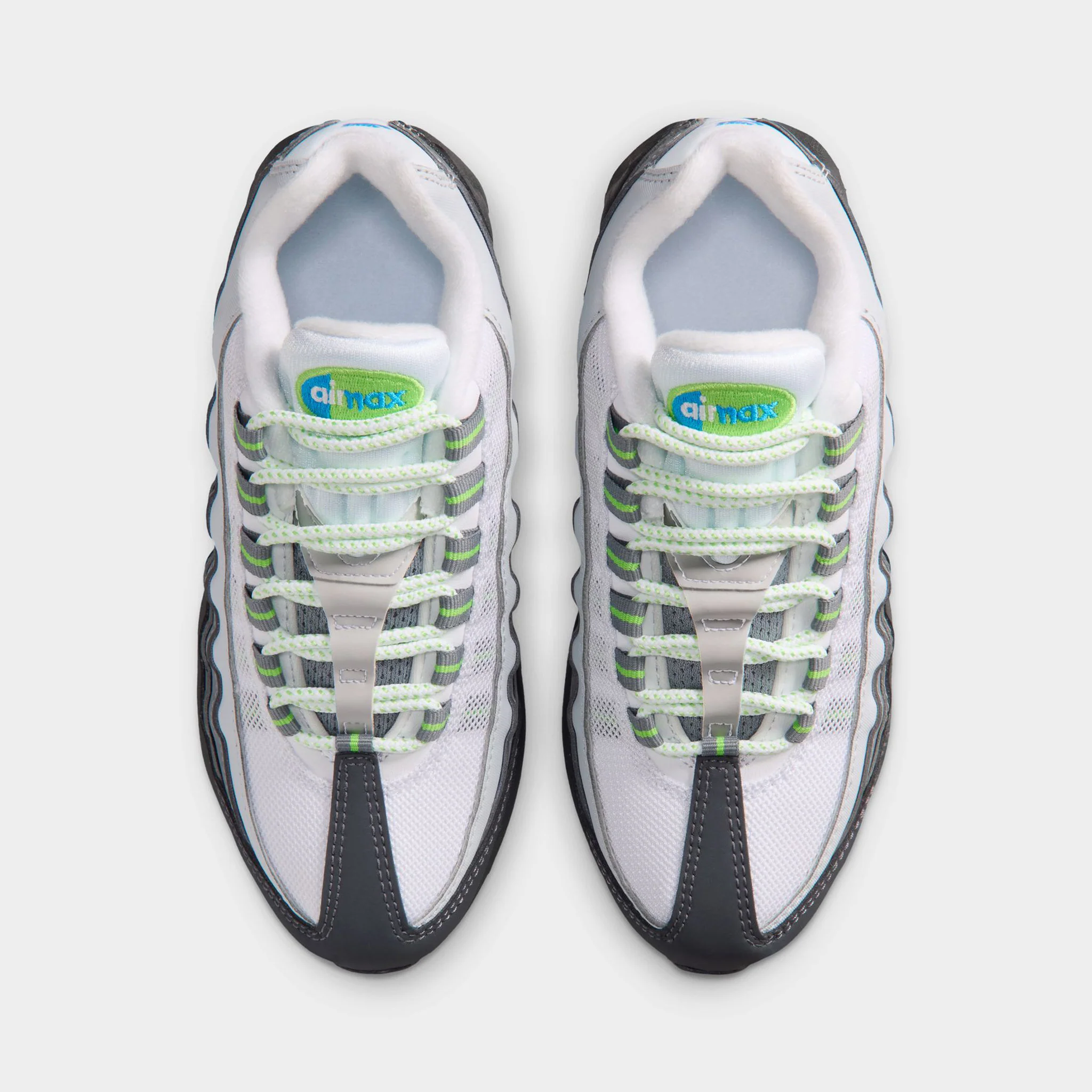 Nike Air Max 95 GS Black / Photo Blue - Action Green - Image 6