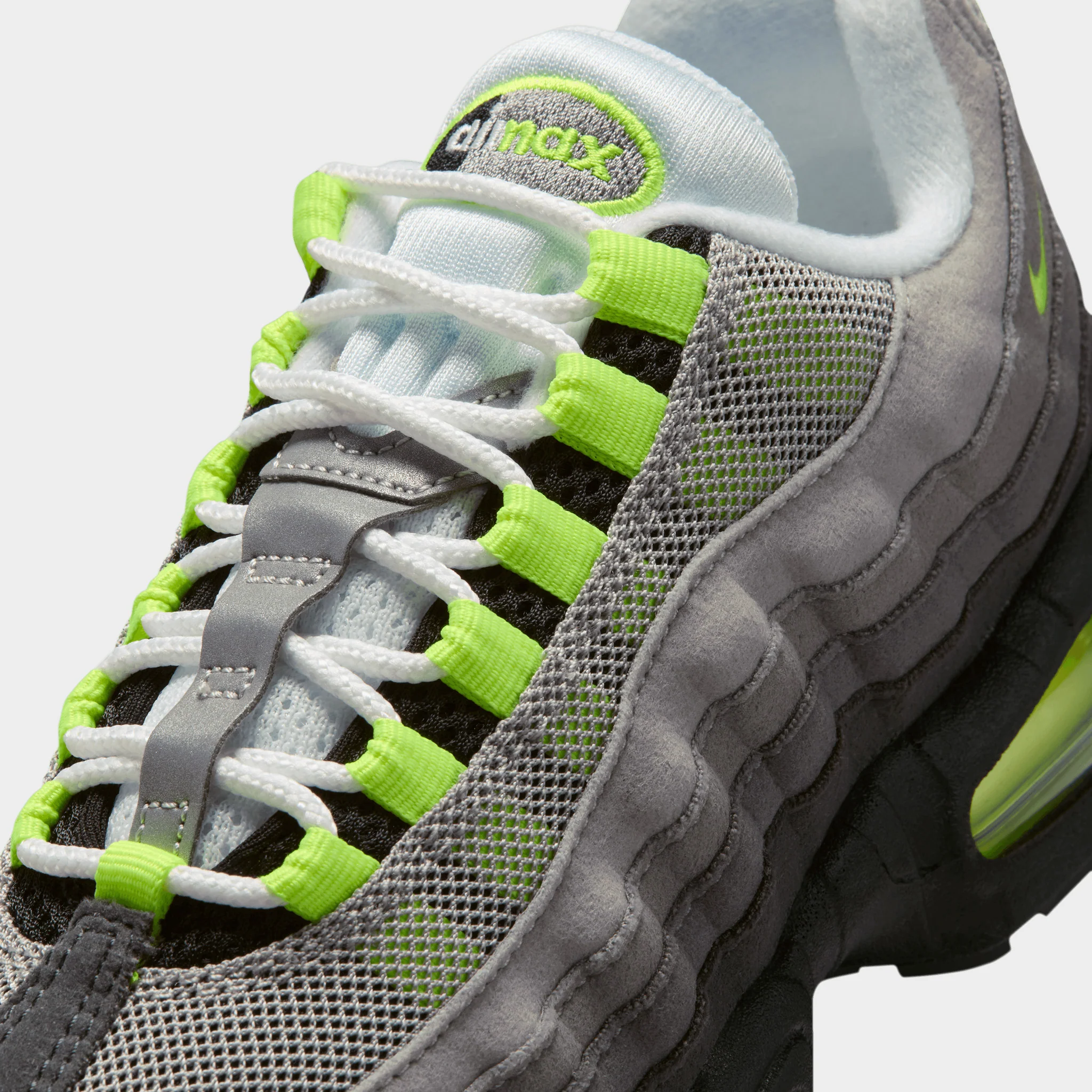 Nike Air Max 95 OG GS Black / Neon Yellow - Anthracite - Image 3