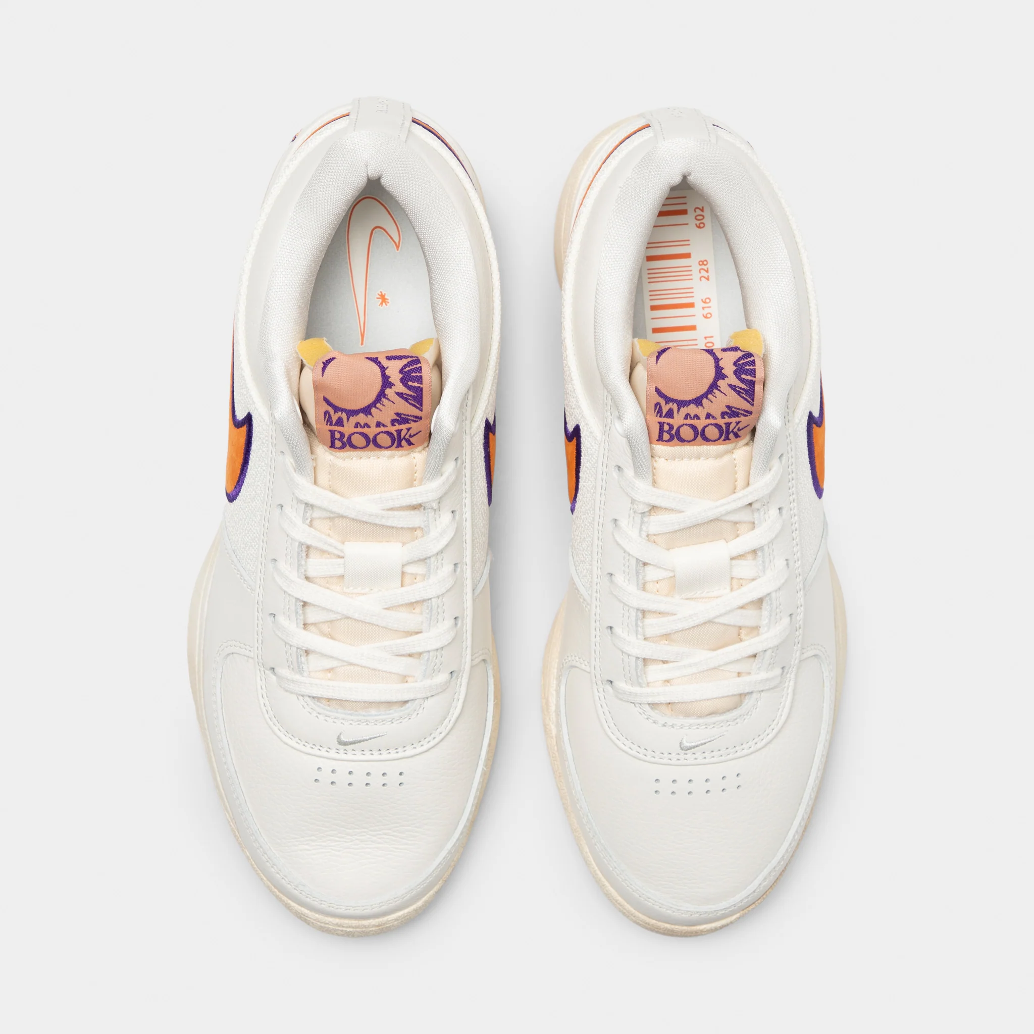 Nike Book 1 Sail / Clay Orange - Court Purple - Image 6