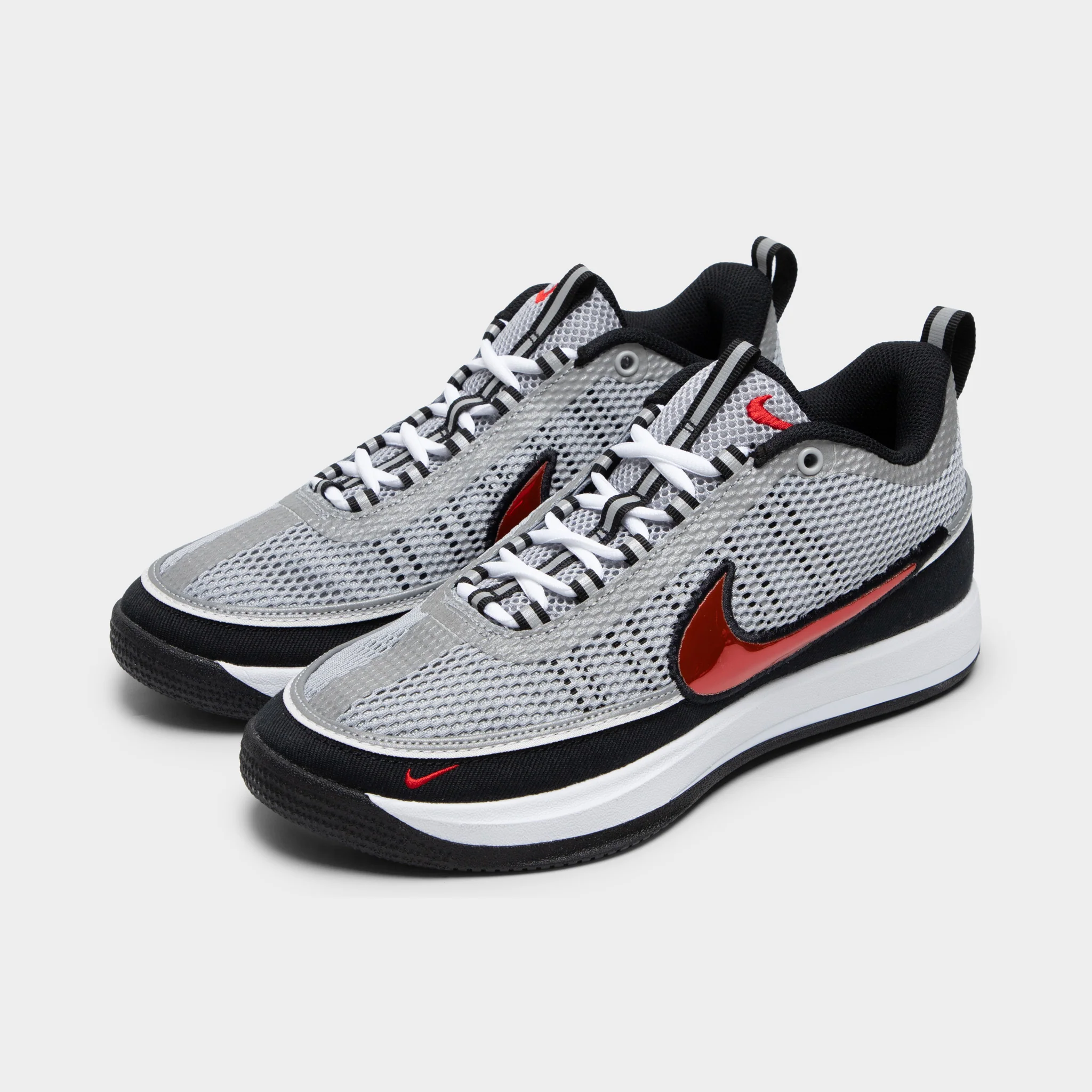 Nike Book 2 SP Metallic Silver / Sport Red - Black - Image 2