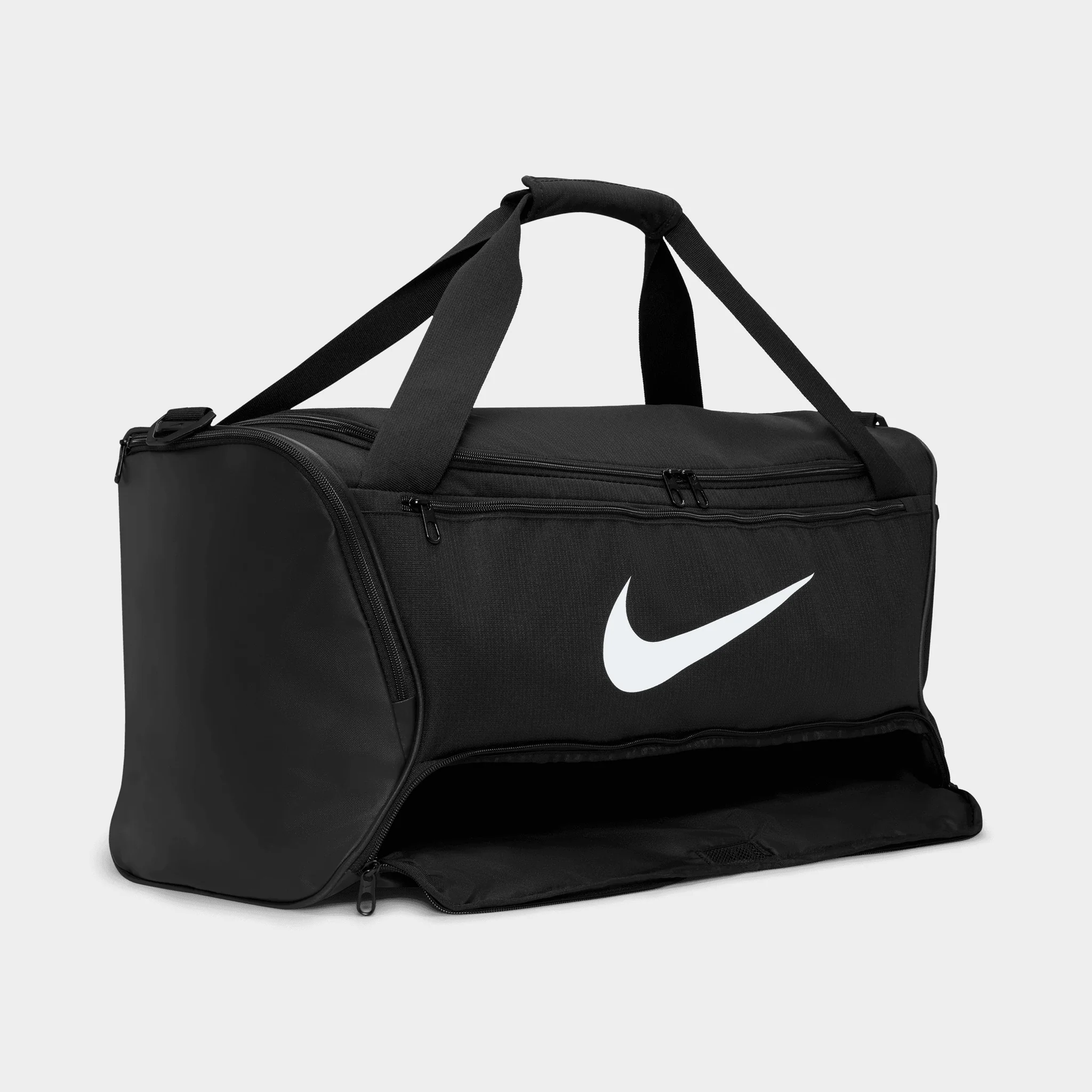 Nike Brasilia 9.5 Training Duffel Bag (Medium, 60L) Black / Black - White - Image 9