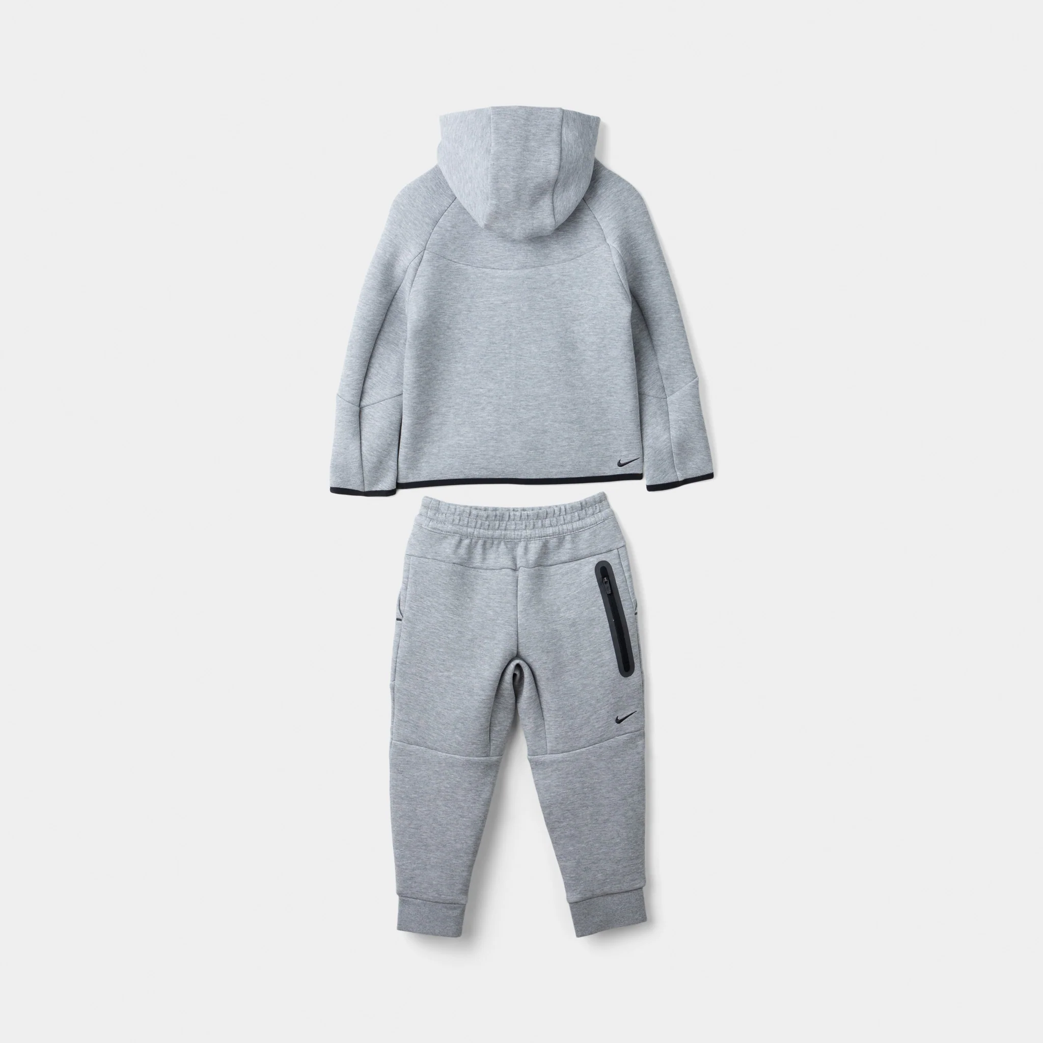 Nike Sportswear Childrens' Tech Fleece Full Zip Hoodie Set / Dark Grey Heather - Image 2