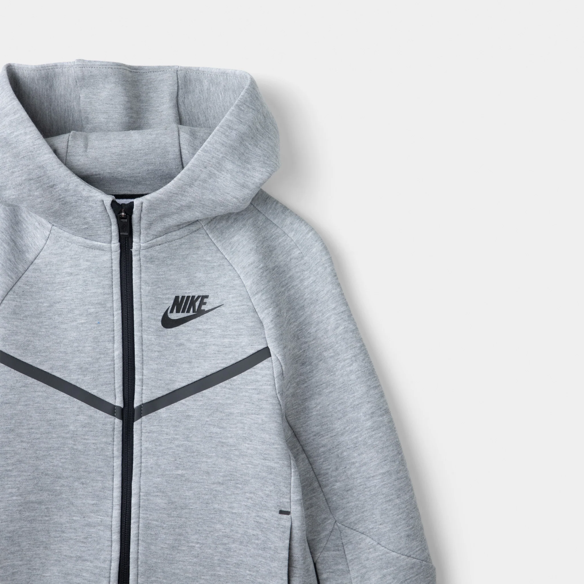 Nike Sportswear Childrens' Tech Fleece Full Zip Hoodie Set / Dark Grey Heather - Image 3