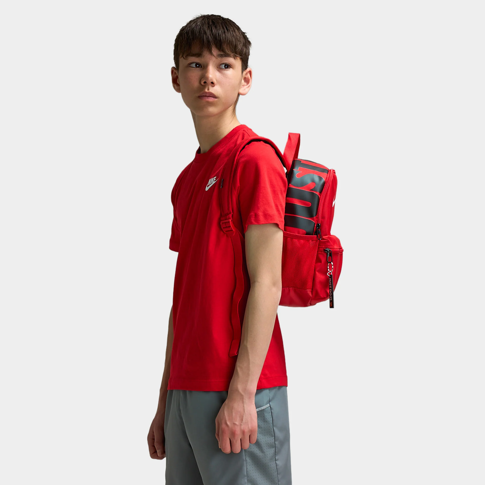 Nike Children's Brasilia JDI Mini Backpack / Red - Image 3