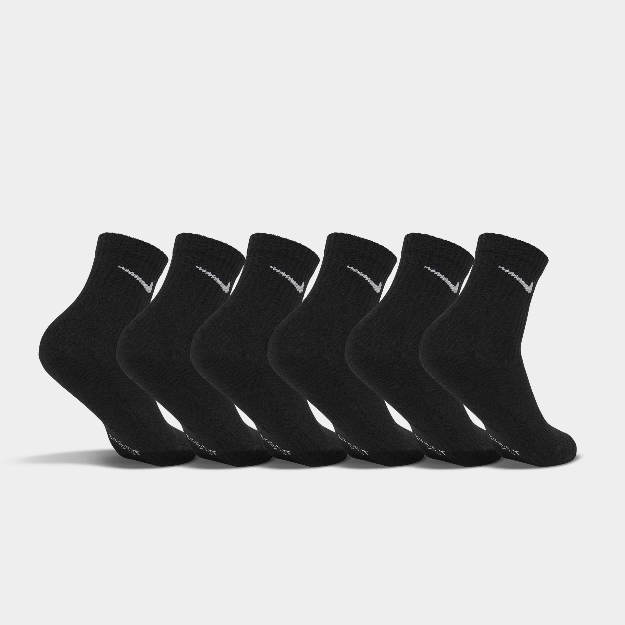 Nike Children's Performance Crew Socks (6 Pack) / Black - Image 2
