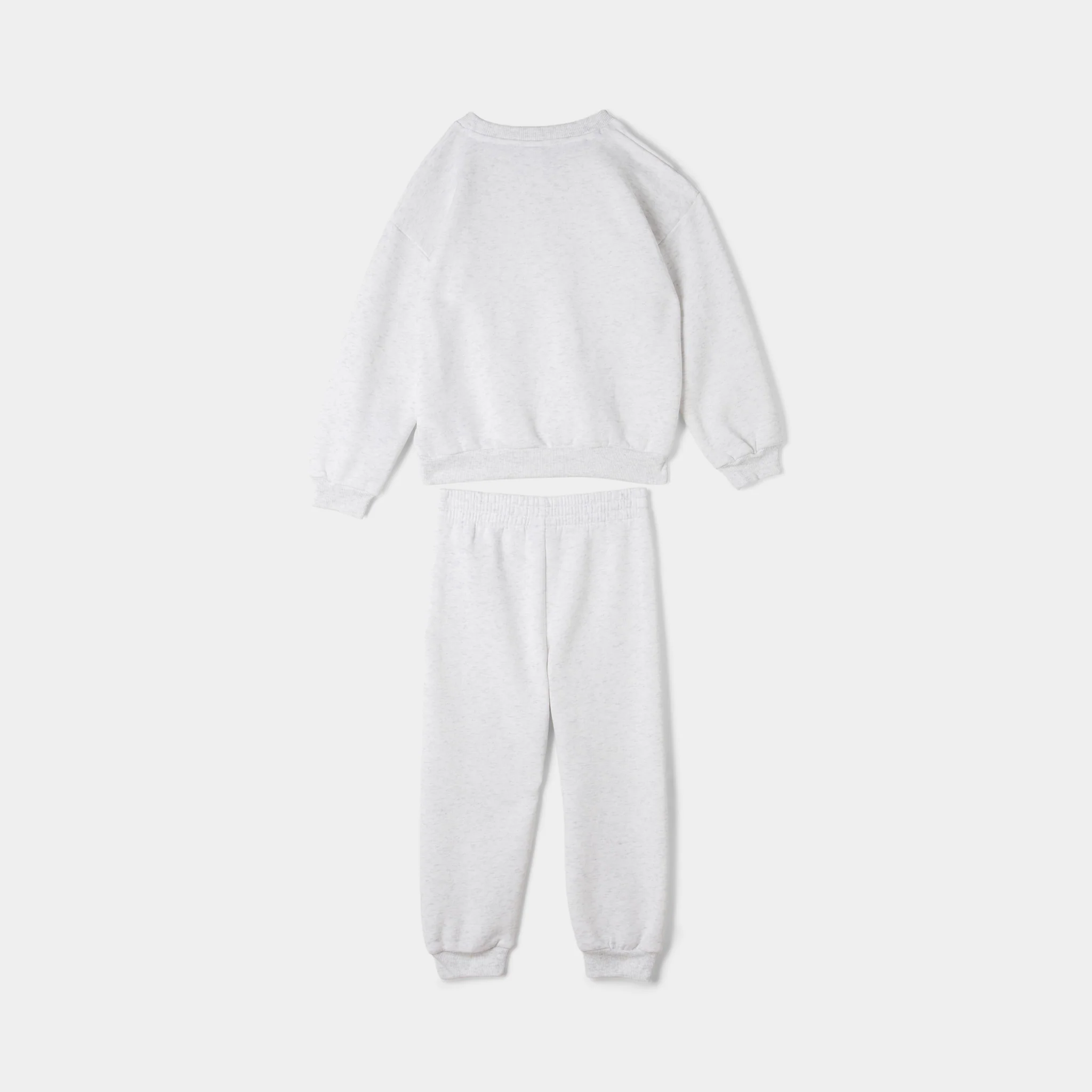 Nike Children's Essential Fleece Crew Set / Birch Heather - Image 6