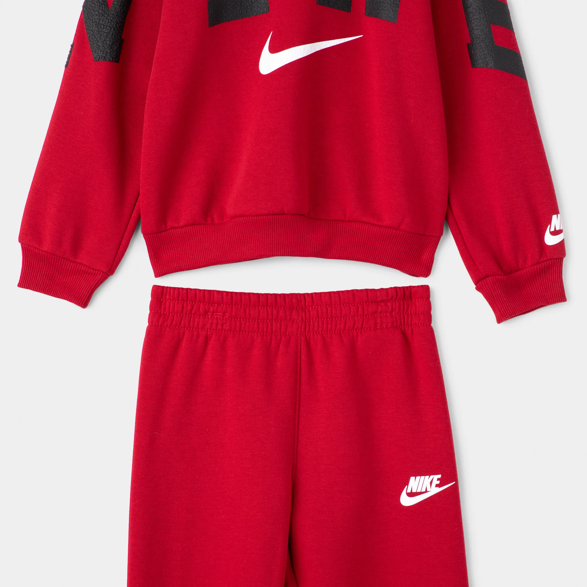 Nike Children's Fleece Crew Jogger Set / Gym Red - Image 5