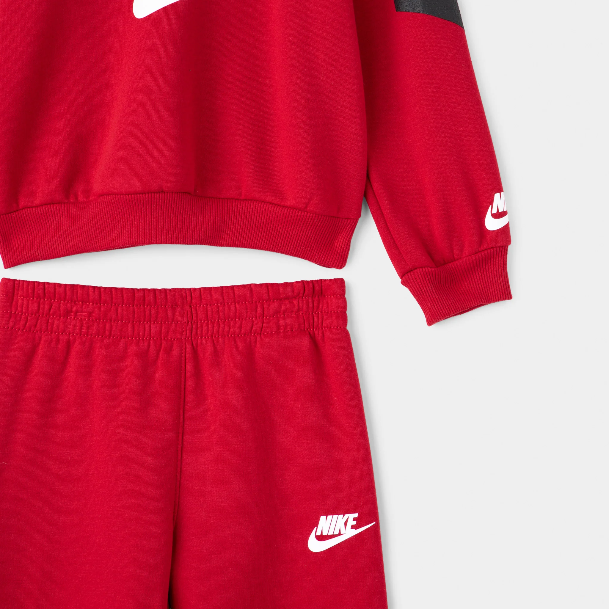 Nike Children's Fleece Crew Jogger Set / Gym Red - Image 7
