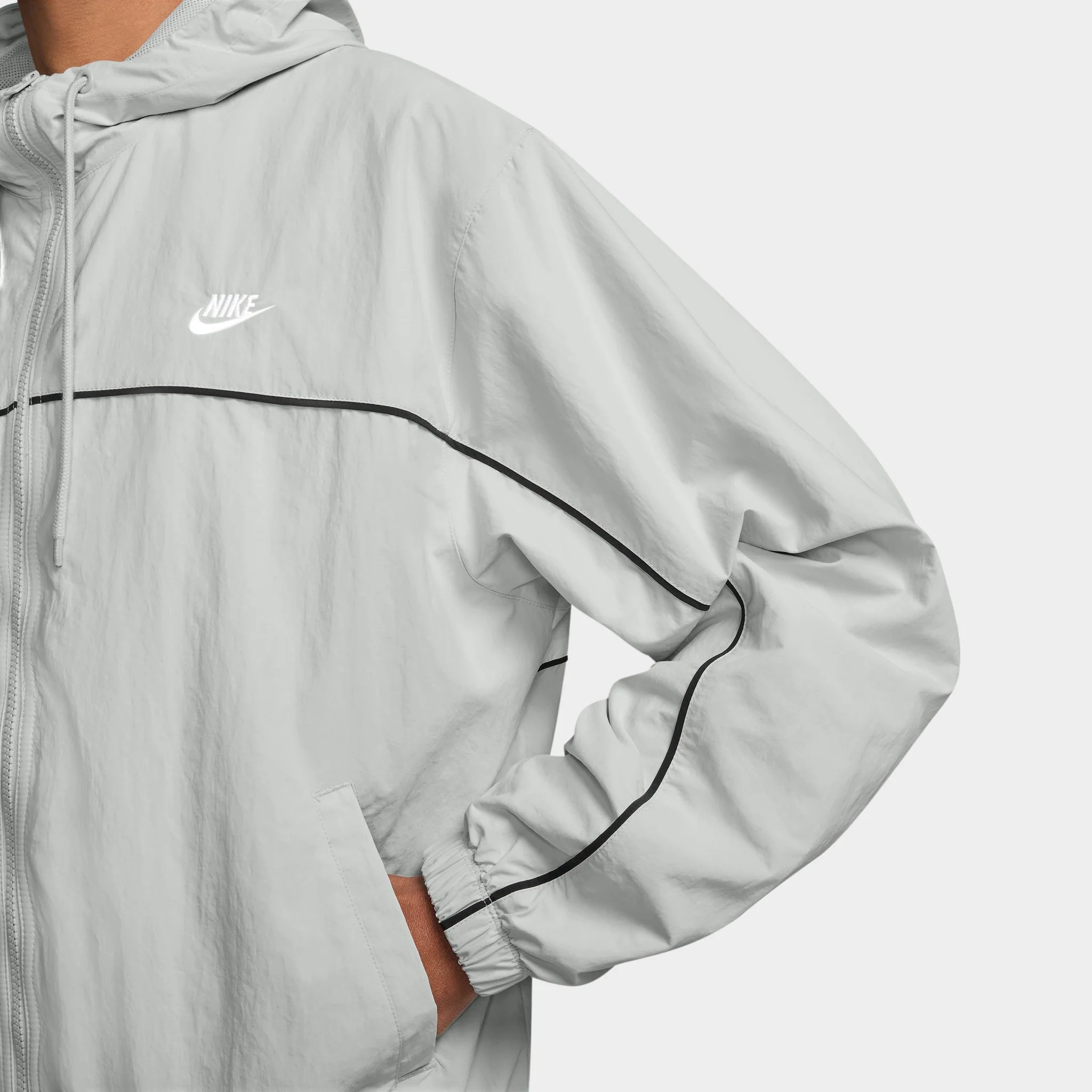 Nike Club Athlete Hooded Jacket Photon Dust / White - White - Image 3