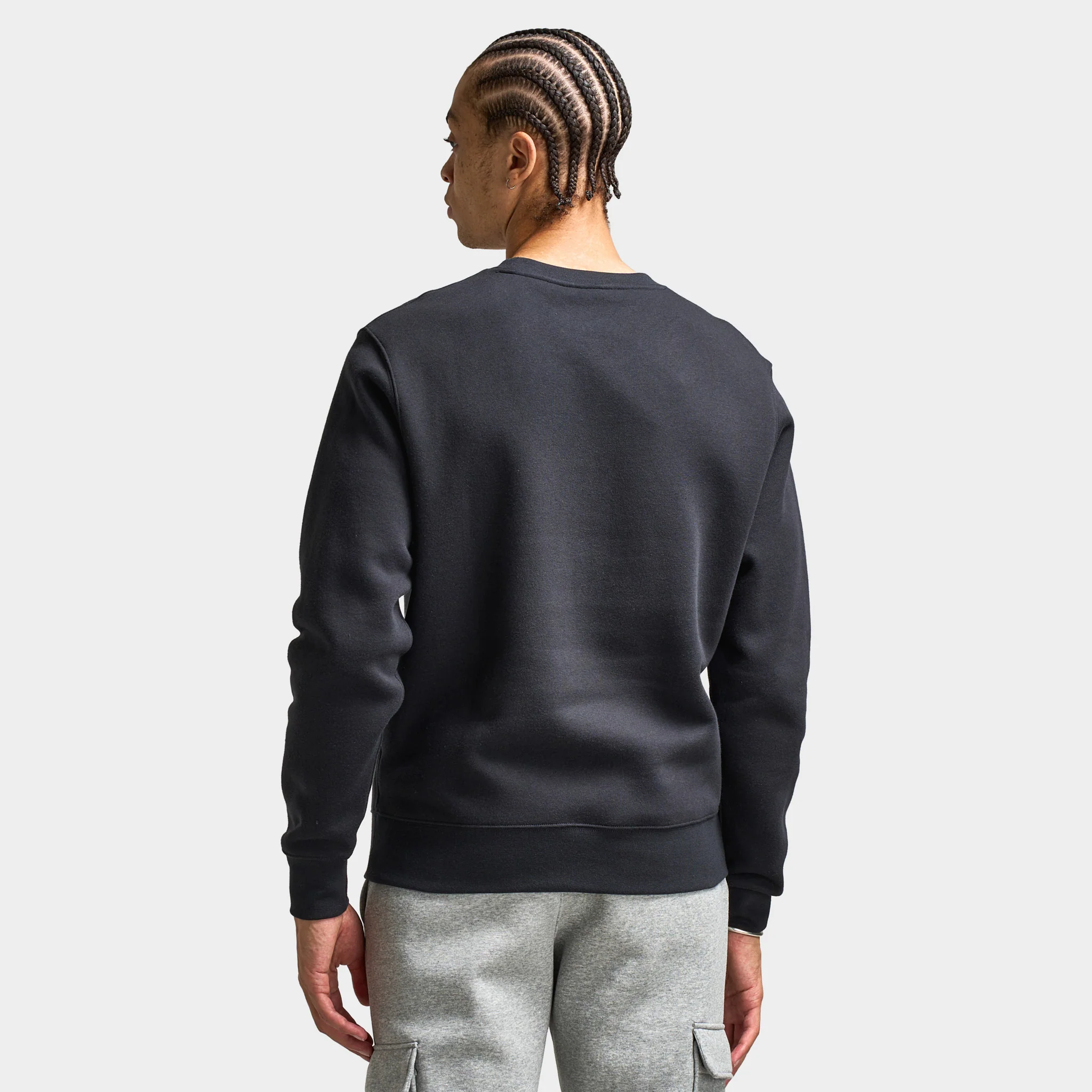 Nike Club Fleece Crew Black / White - Image 2