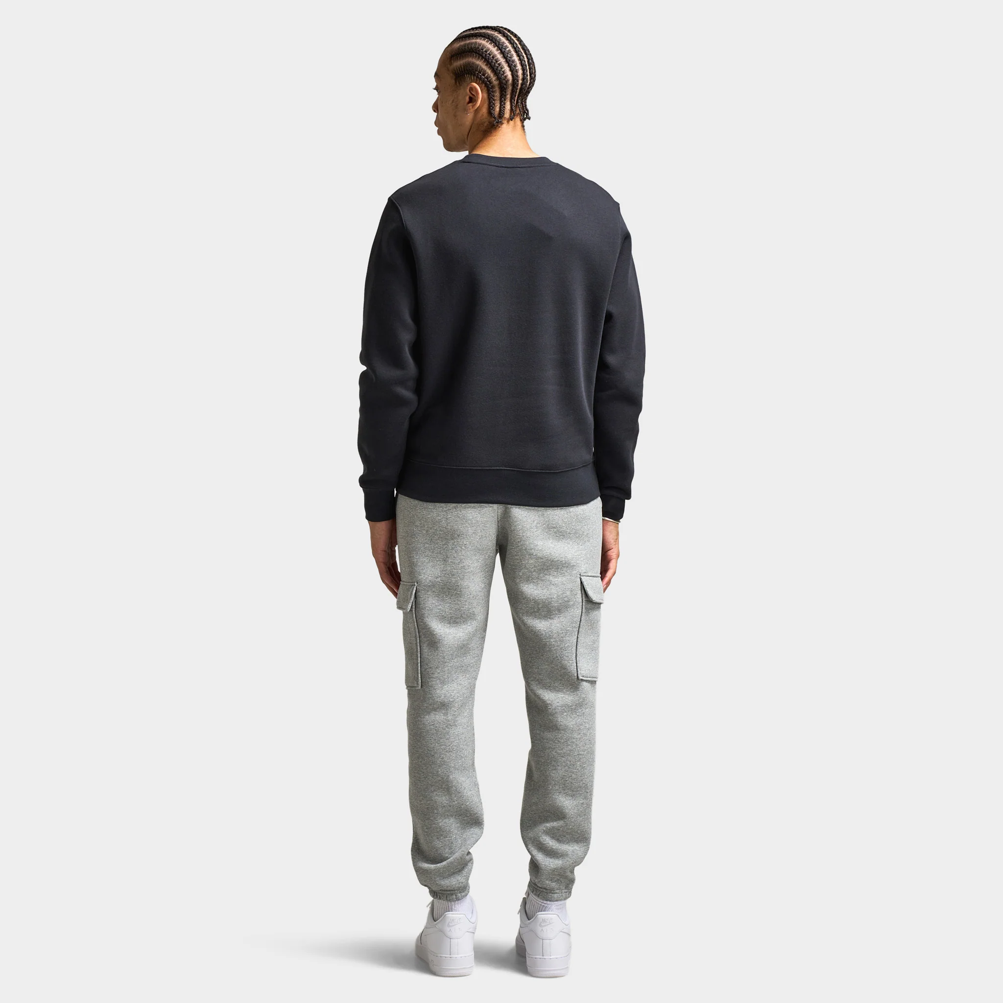 Nike Club Fleece Crew Black / White - Image 5
