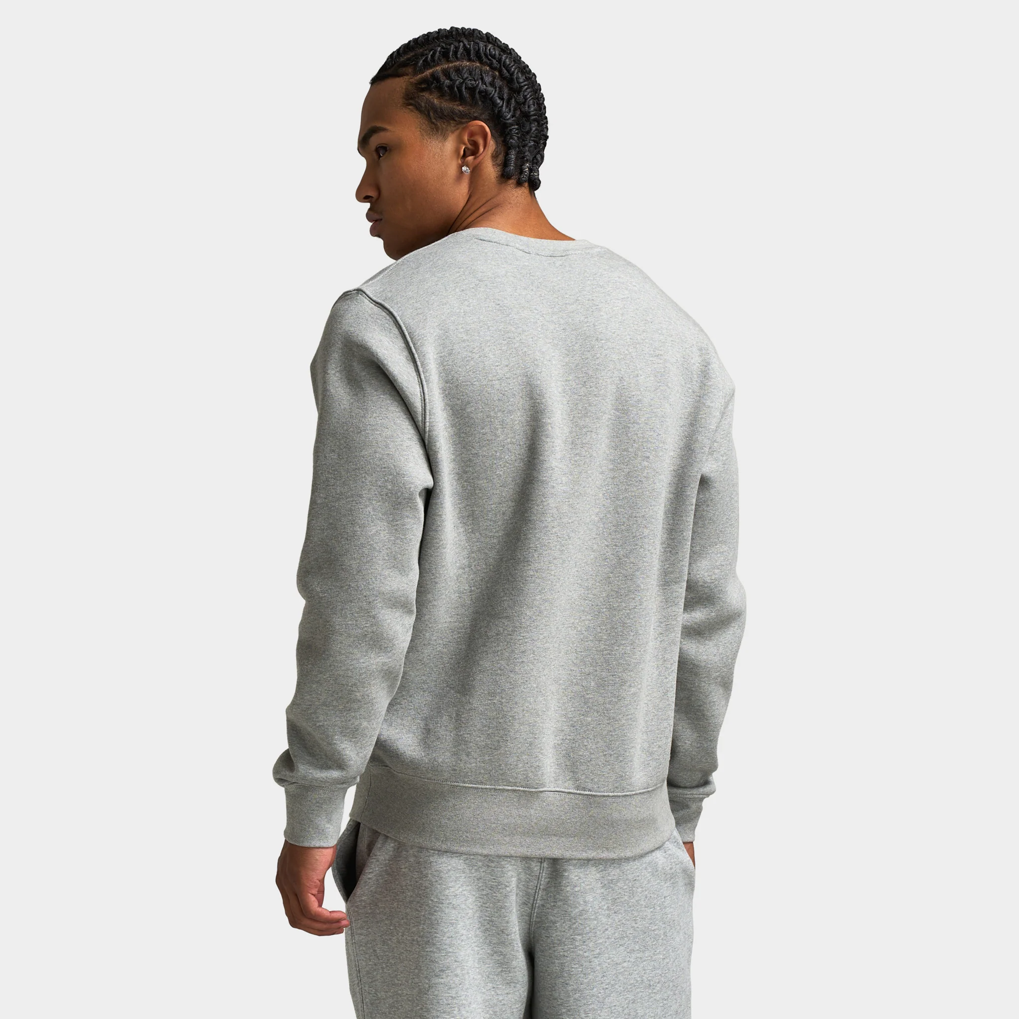 Nike Club Crew Dark Grey Heather / White - Image 2