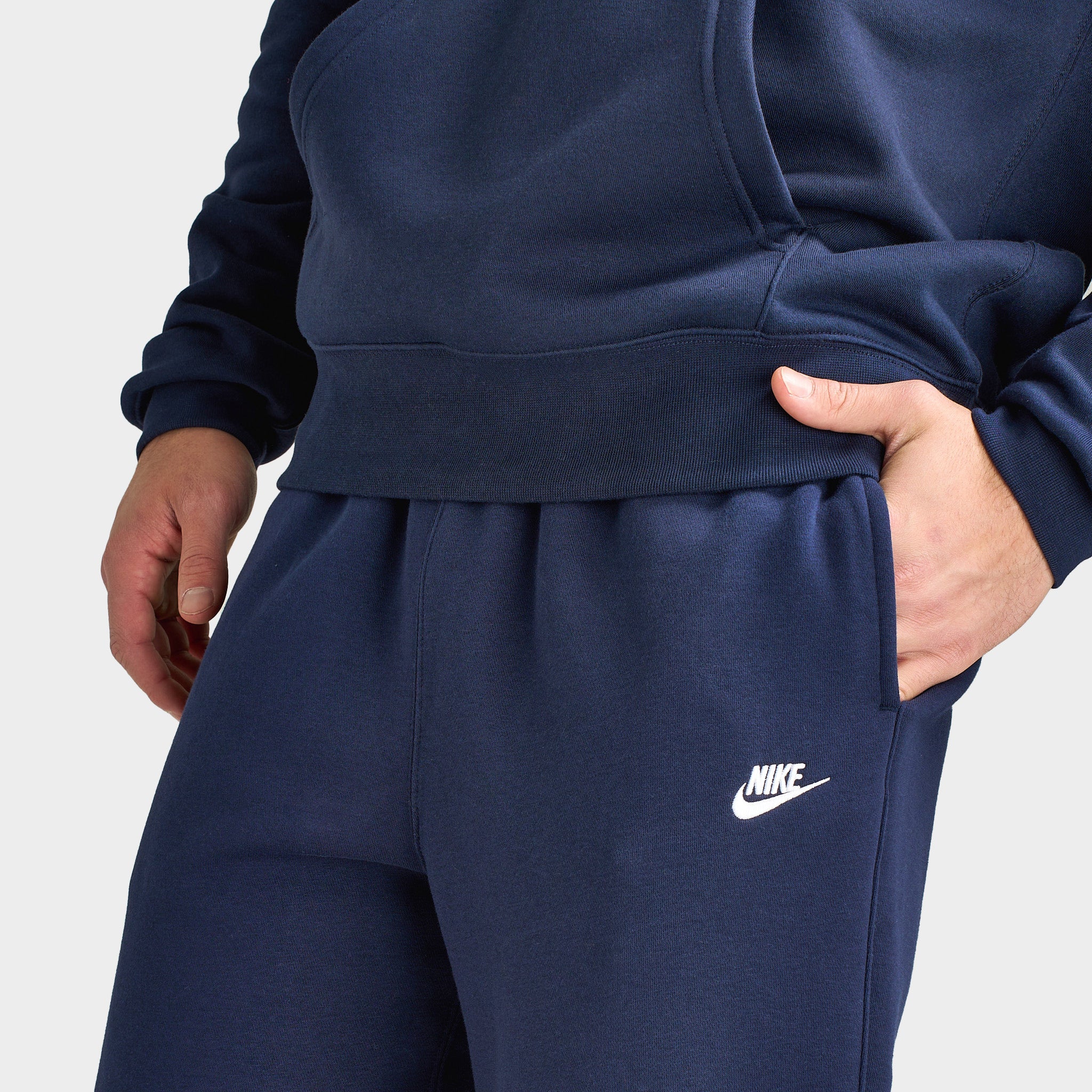 Nike Club Fleece Bungee Pant Obsidian / White - Image 5