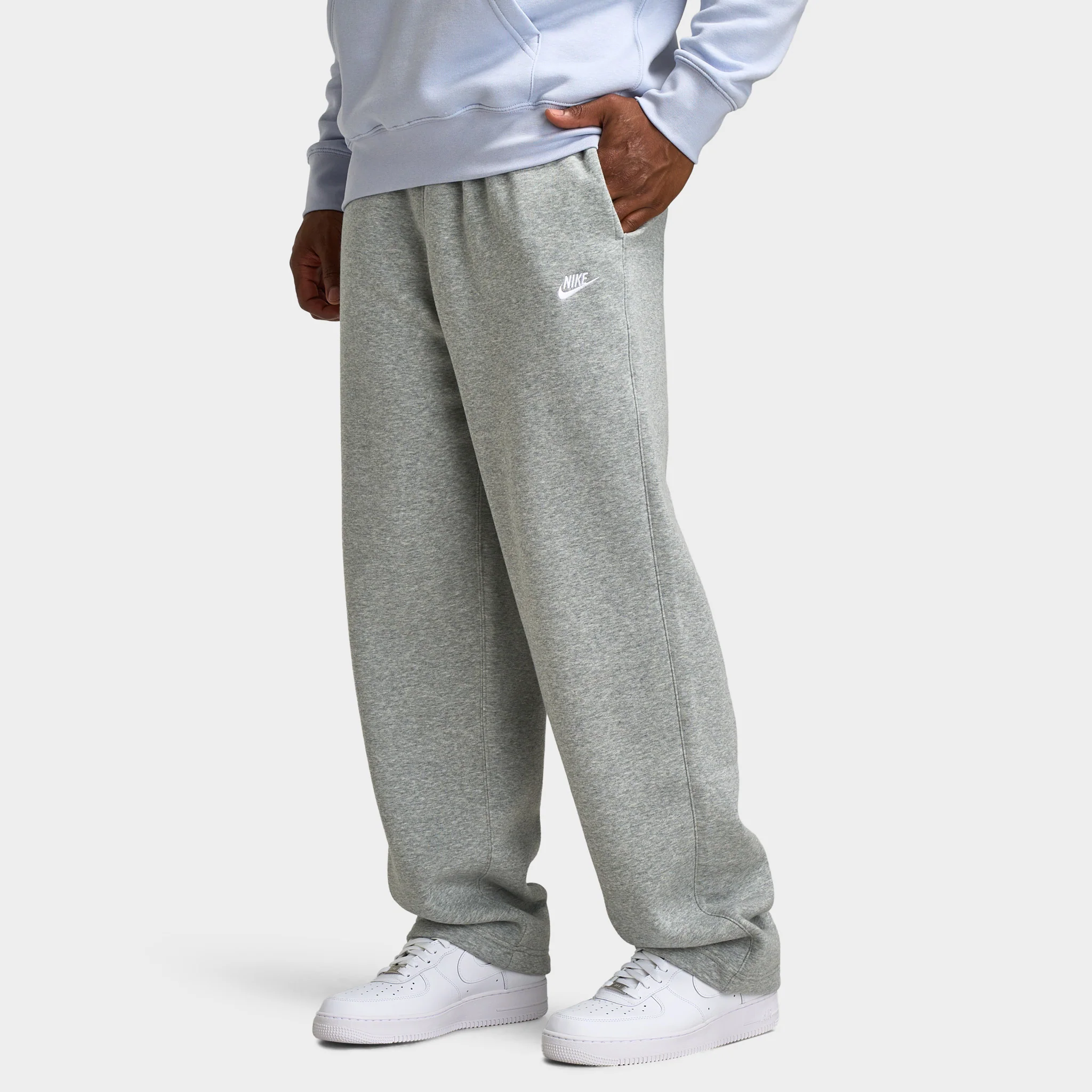 Nike Club Fleece Bungee Pants / Heather Grey - Image 3