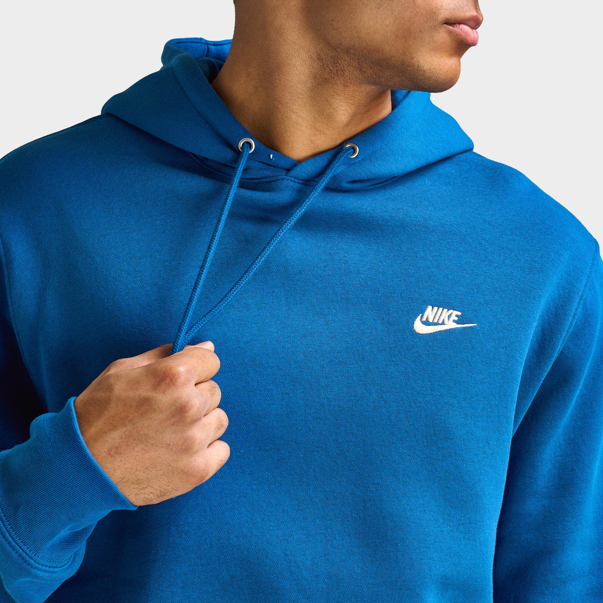 Nike Club Fleece Hoodie / Court Blue - Image 3