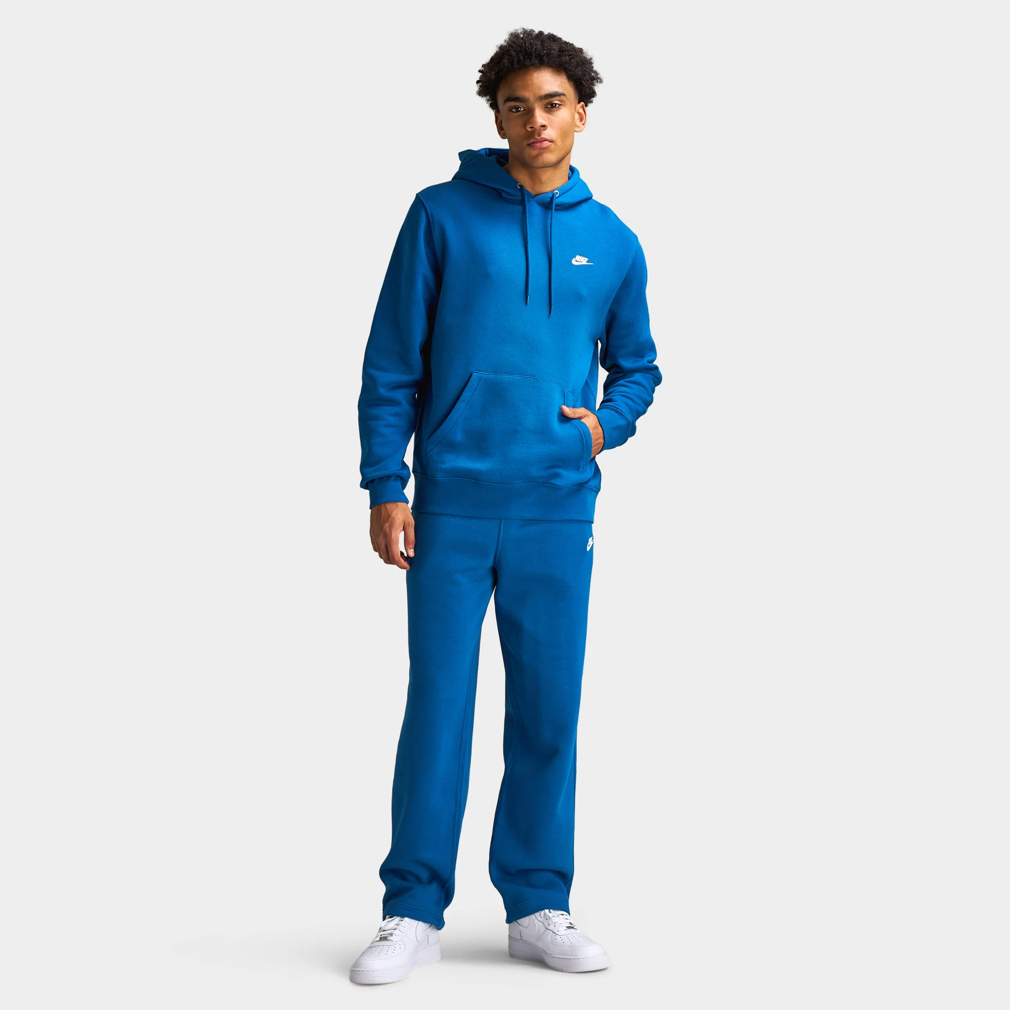 Nike Club Fleece Hoodie / Court Blue - Image 5