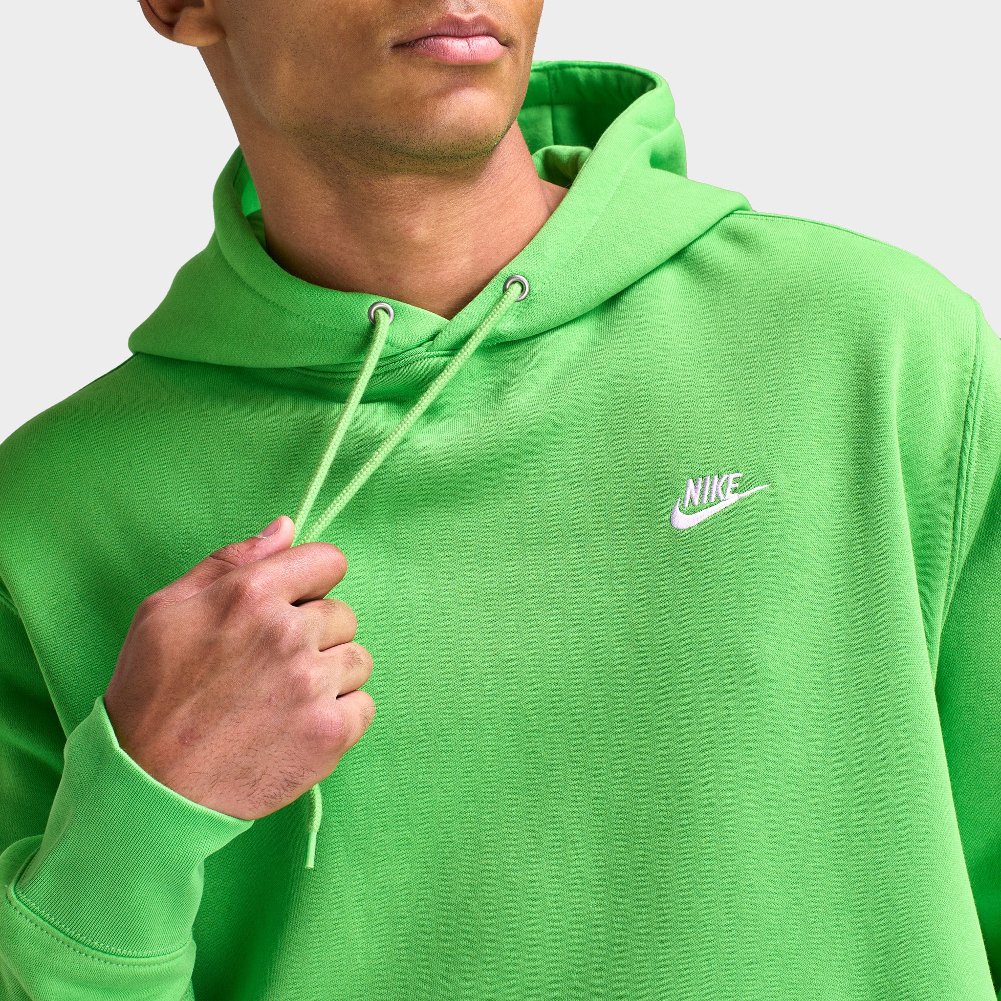 Nike Club Fleece Hoodie / Mean Green - Image 3