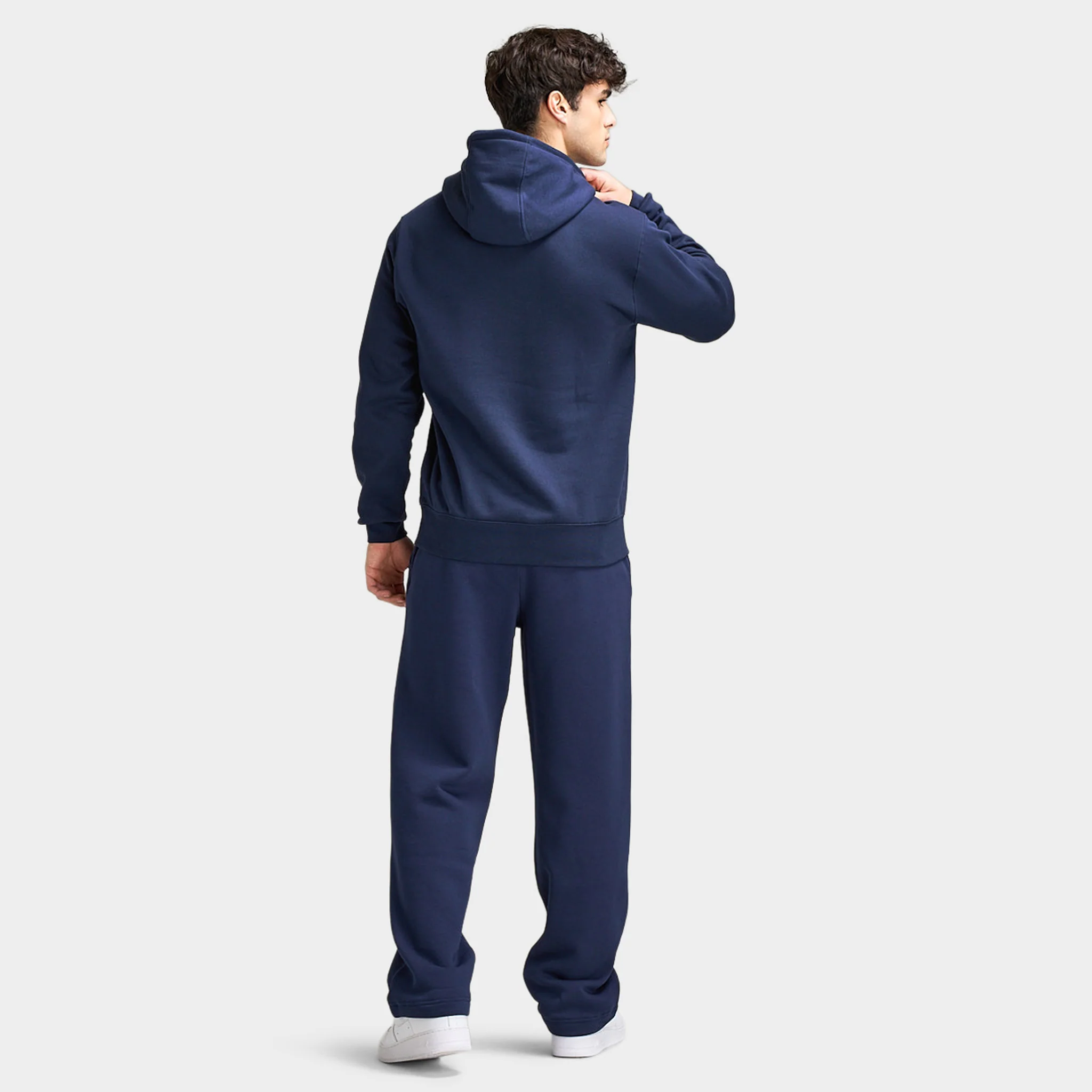 Nike Club Fleece Hoodie / Obsidian / White - Image 6